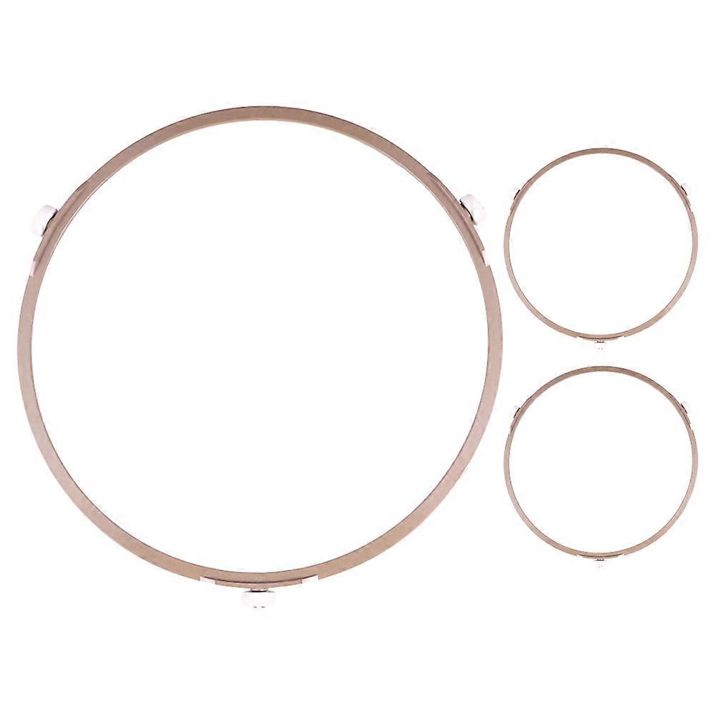 Microwave Turntable Spinner Support Wheel Microwave Use Stable Rotation Khaki Color 3Pcs
