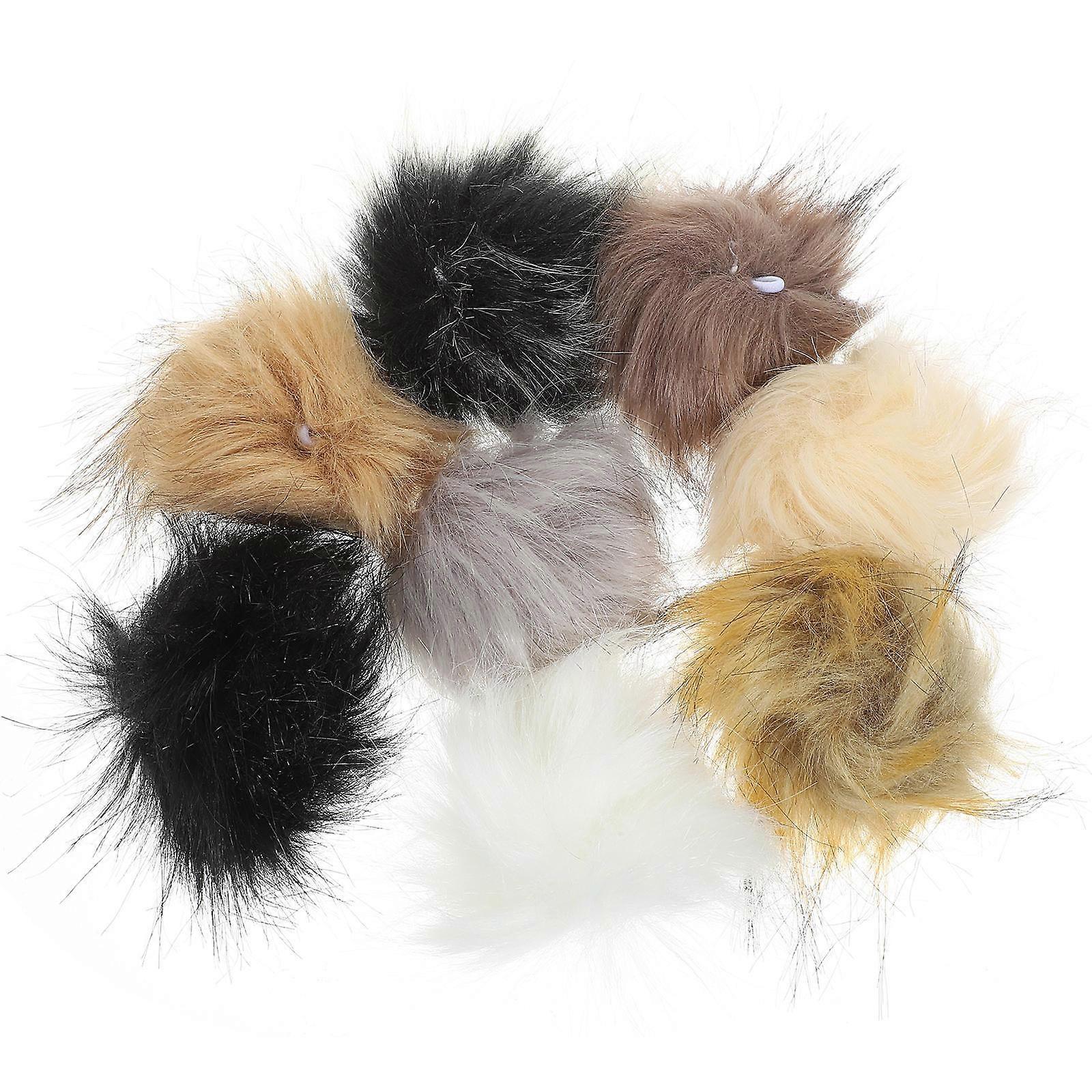 Hat Pompoms Faux Pompom Diy Decoration Multi Color Round Shape 3.1X3.1X3.1In 16Pcs