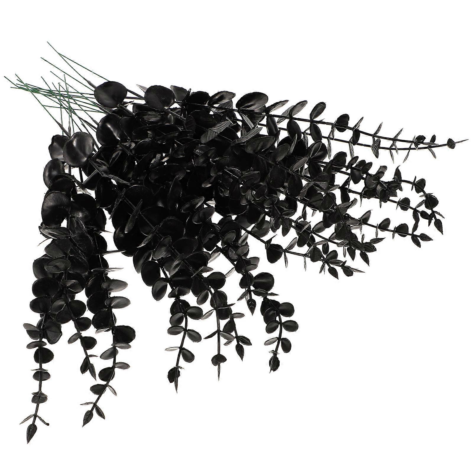 Simulation Leaves Artificial Eucalyptus Stems for Wedding Decor Lifelike Bright Colors 20Pcs