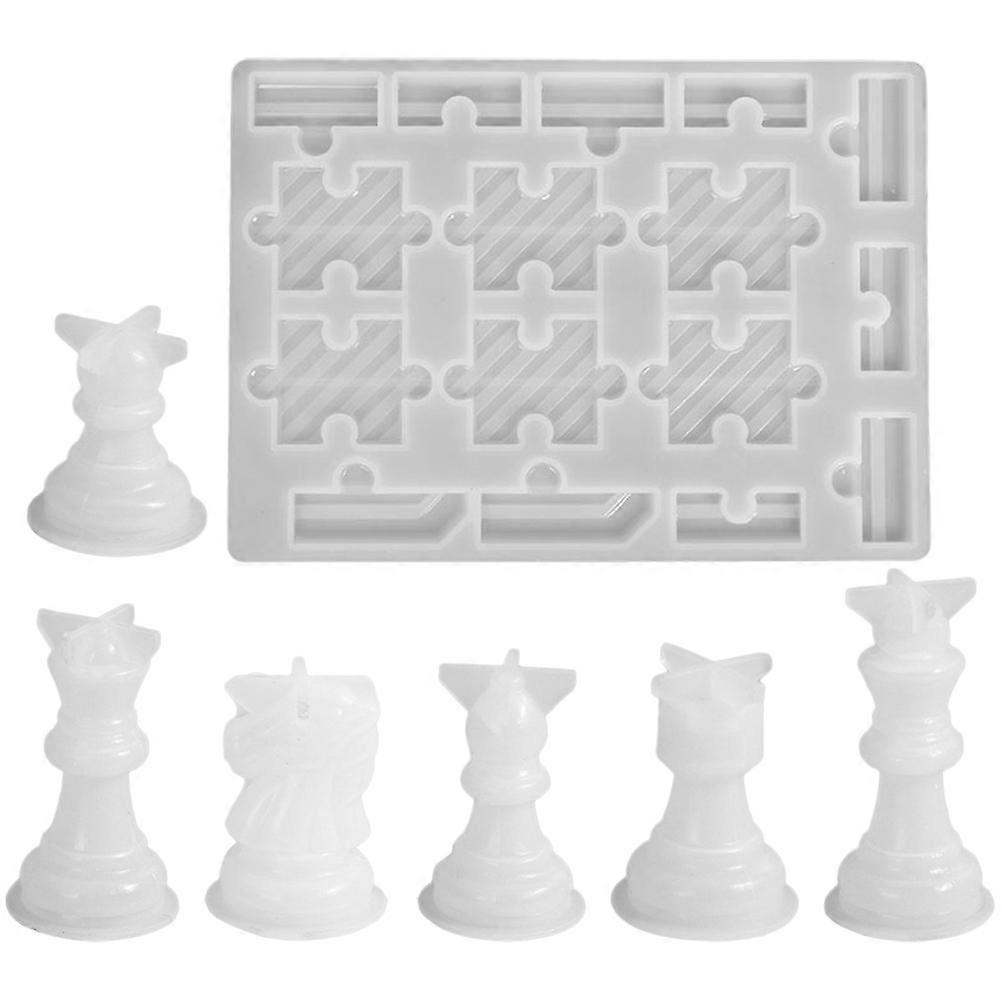 Diy Chess Molds Chess Board Mould For Handicraft Enthusiasts Flexible Silicone 1Set