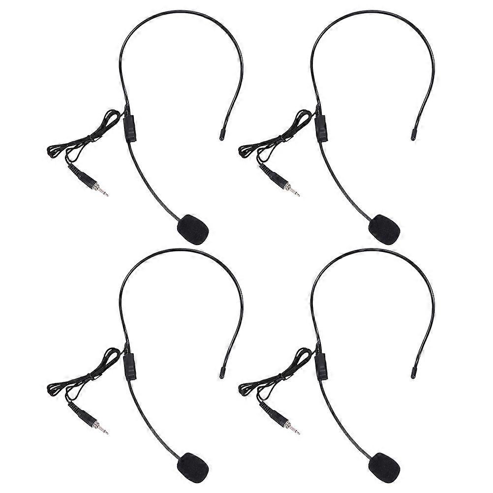 Microphone Headset Bulk Wired Microphone for Speech Teaching Presentation 4Pcs