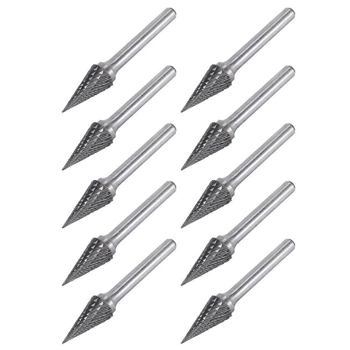 Tungsten Carbide Burr Pointed Cone Shape Double Cut Rotary Burrs File