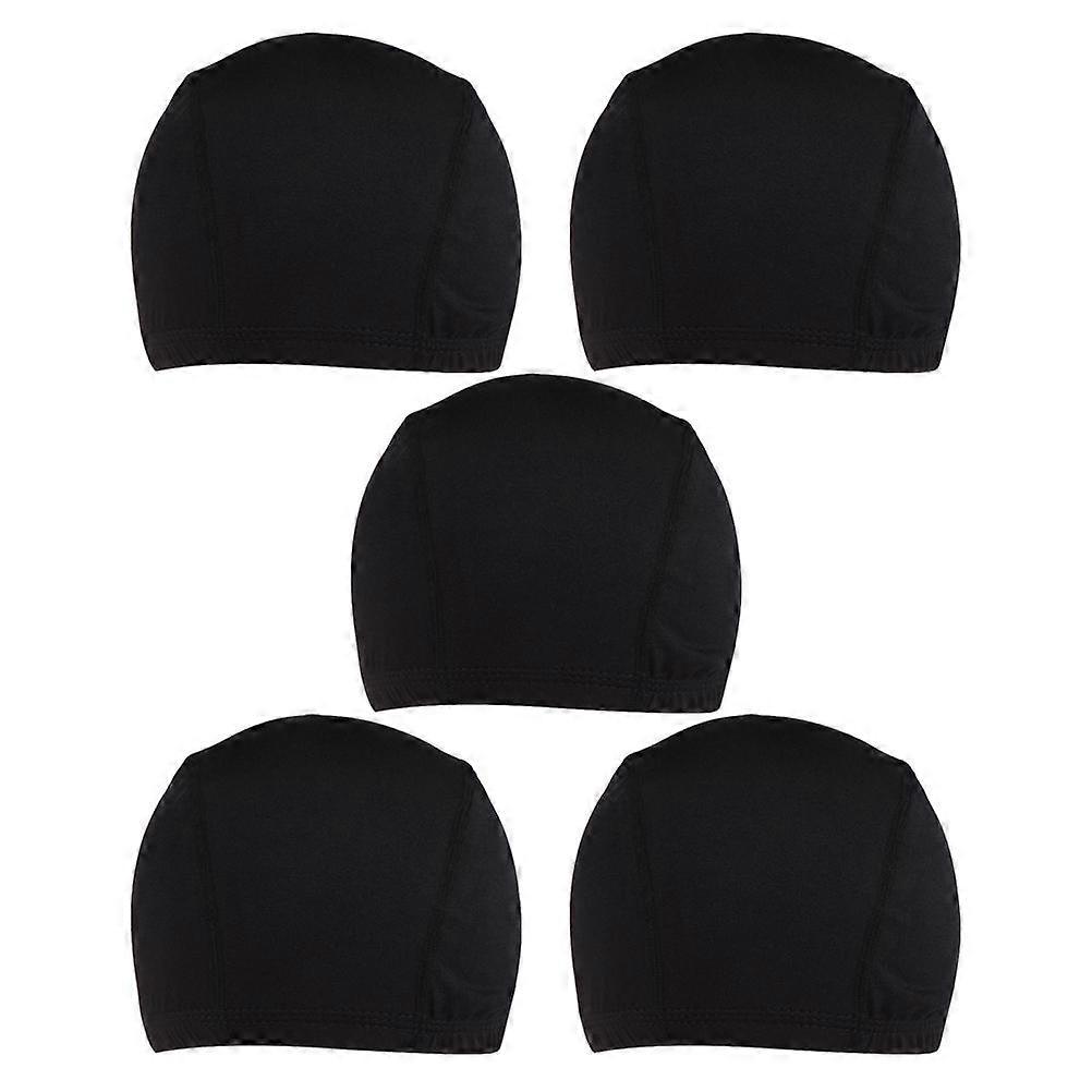 Fitted Hat Stretcher Elastic Wig Hat With Dome Shape For Men And Women 5Pack