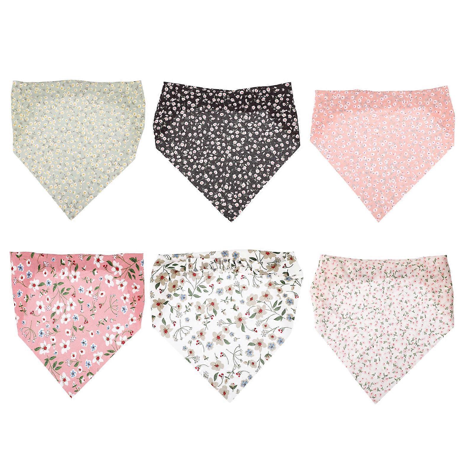 Floral Bandana Headband Elastic Headwear Accessories Bohemian Beach Hairband 6Pcs