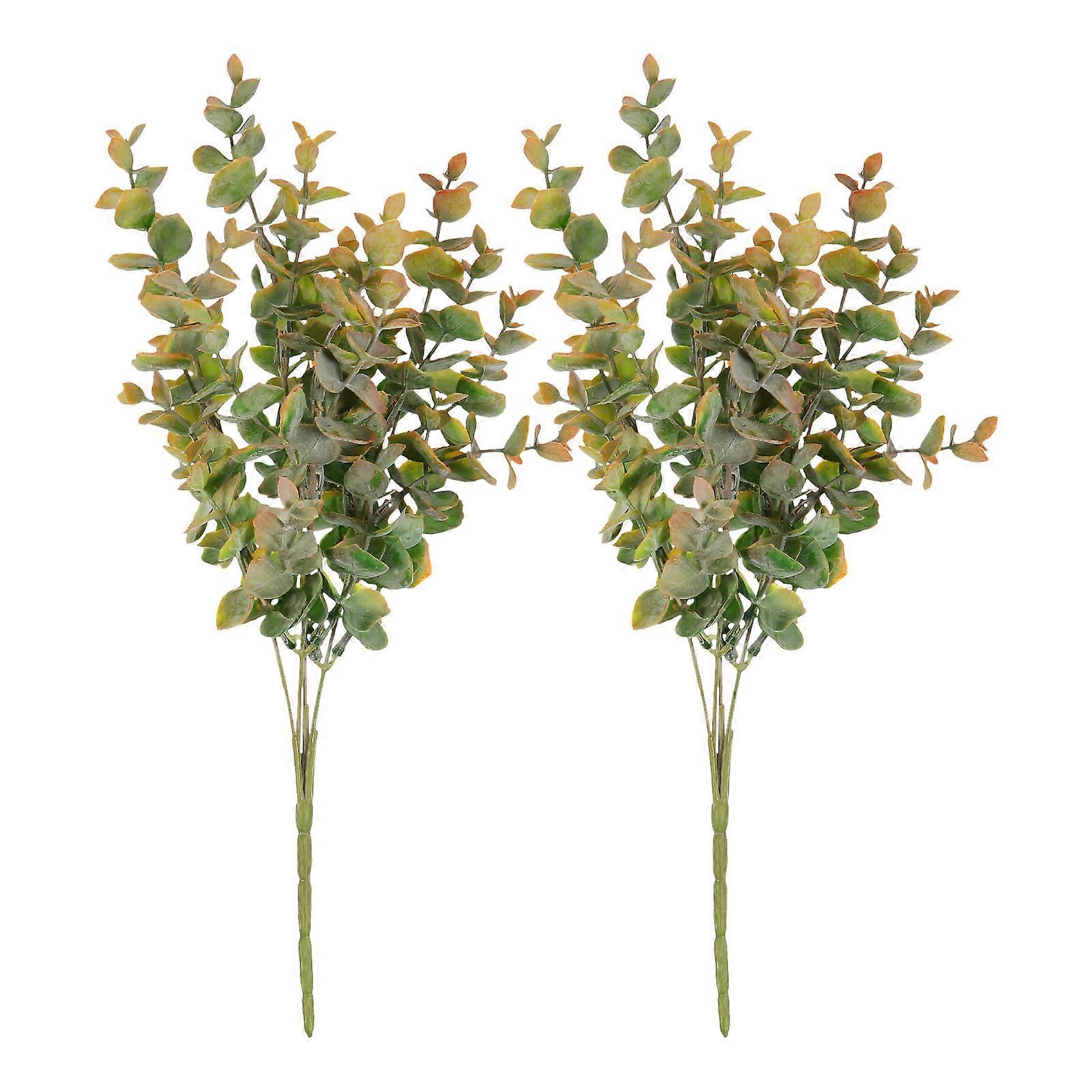 家の装飾のための緑の人工シルクの花 2 個の合成材料