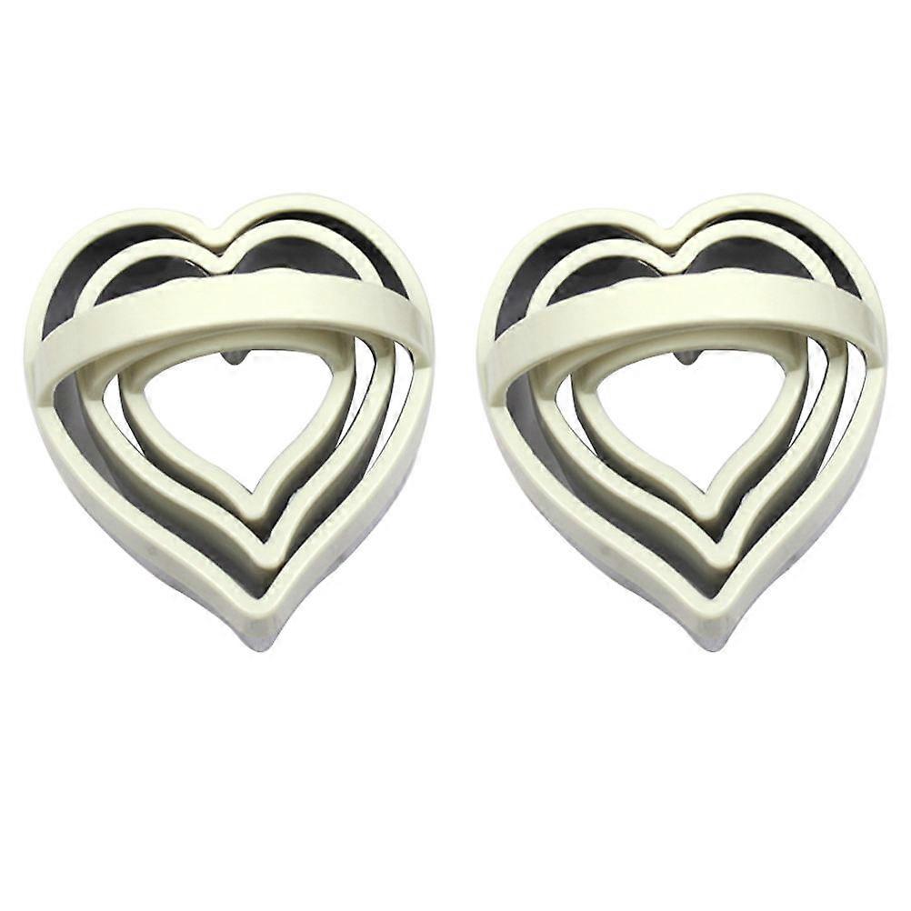 Cookies Molds For Baking Heart Shape Biscuit Mould Stainless Steel Baking Tool DIY Lovers 2 Sets