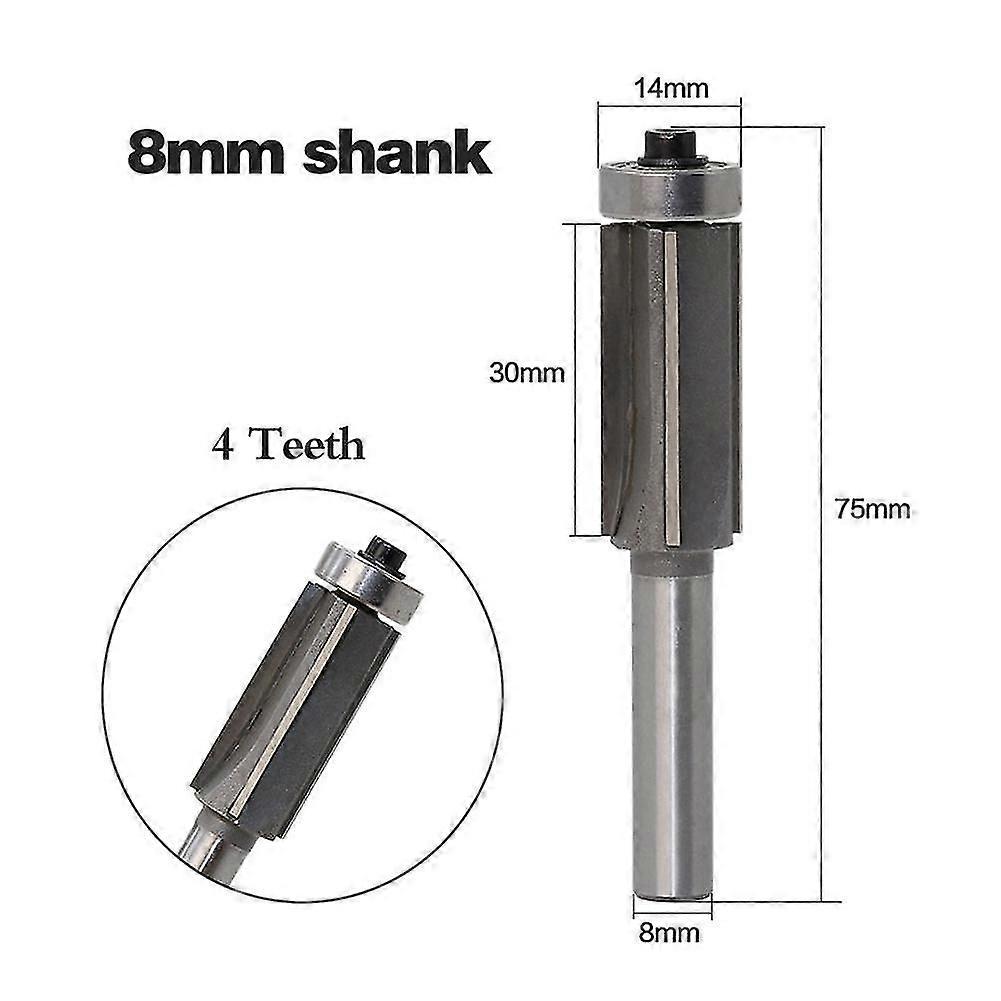 Tool Store 8mm Shank 4 Teeth Alloy Steel Router Bit Wood Milling Cutter Woodworking Tool