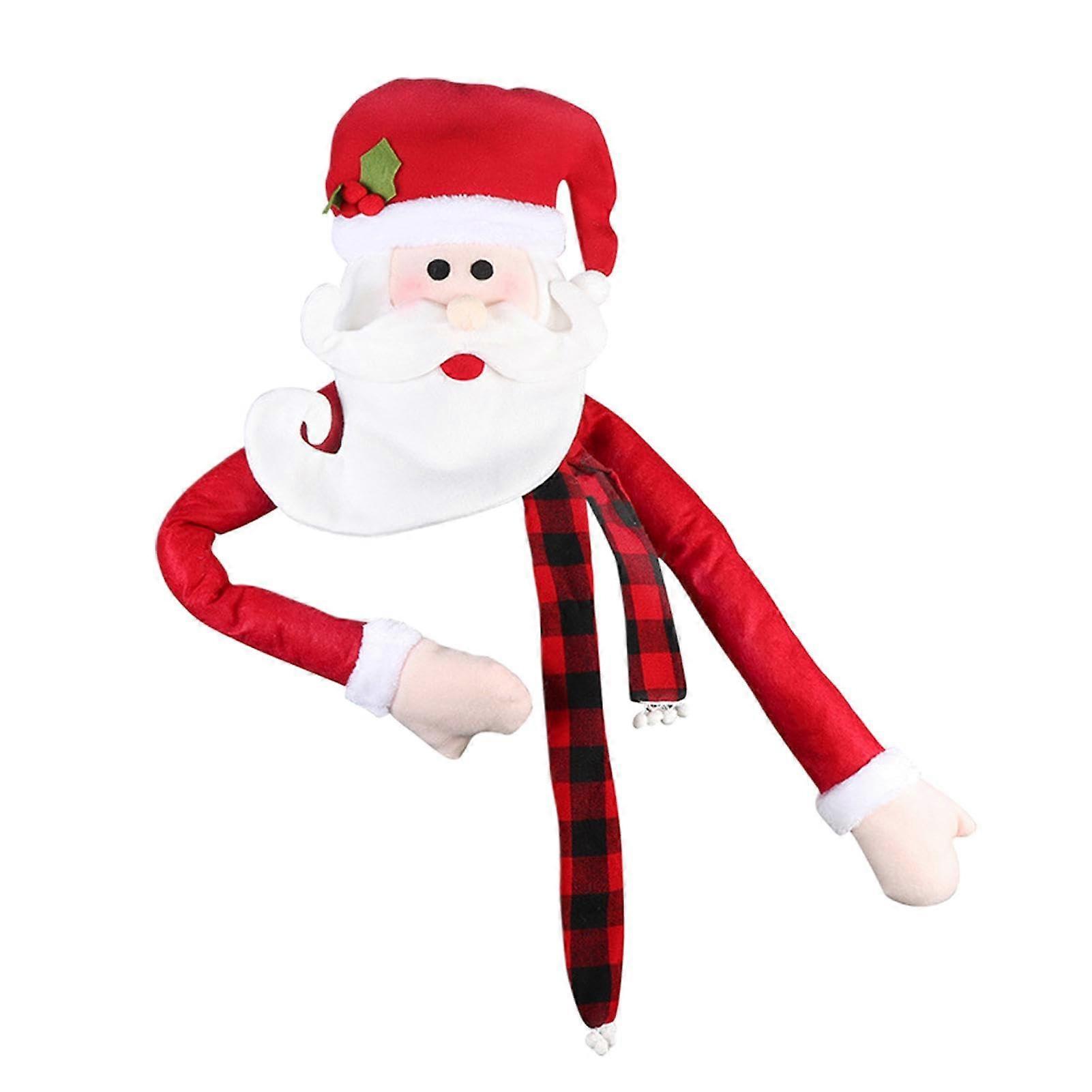 Christmas Tree Topper, Santa Claus Design with Long Arm, Fun Holiday Decor for Home and Table Decoration