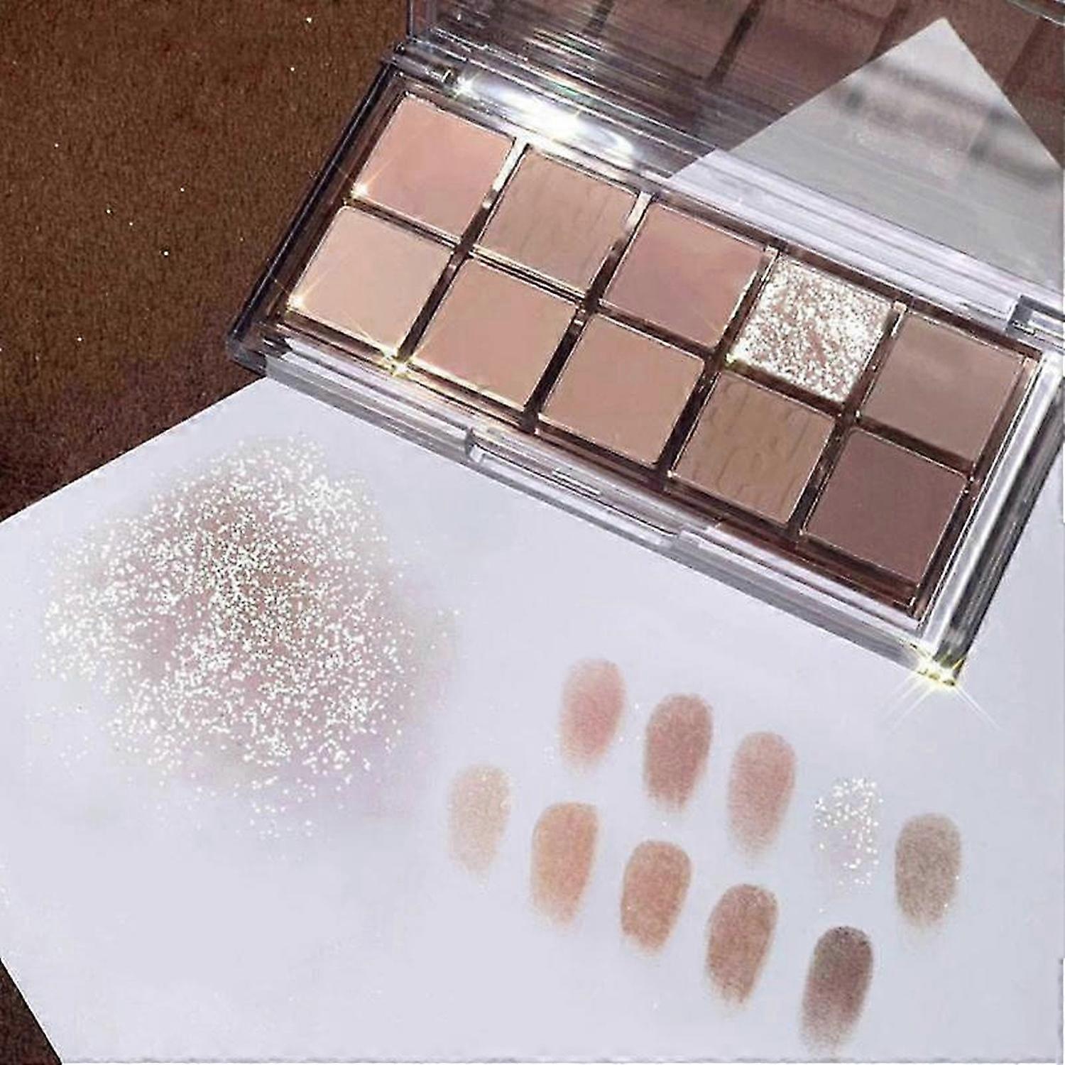 9/10 Colors Eyeshadow Palette Pearly Matte Eye Shadow Shimmer Shiny Sequins Shadows