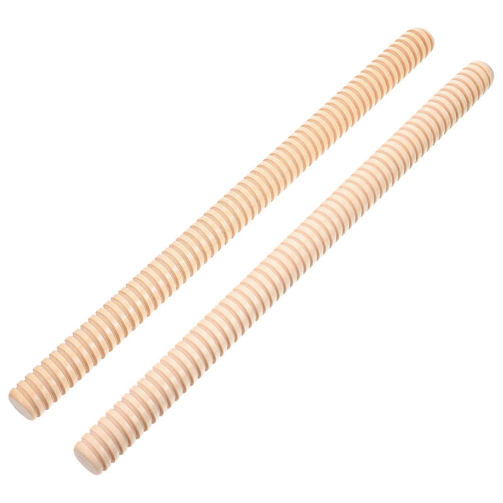 Hardwood Rhythm Sticks Wooden Claves Smooth Surface Percussion Instruments for Early Education Preschool Kindergarten Music Activities