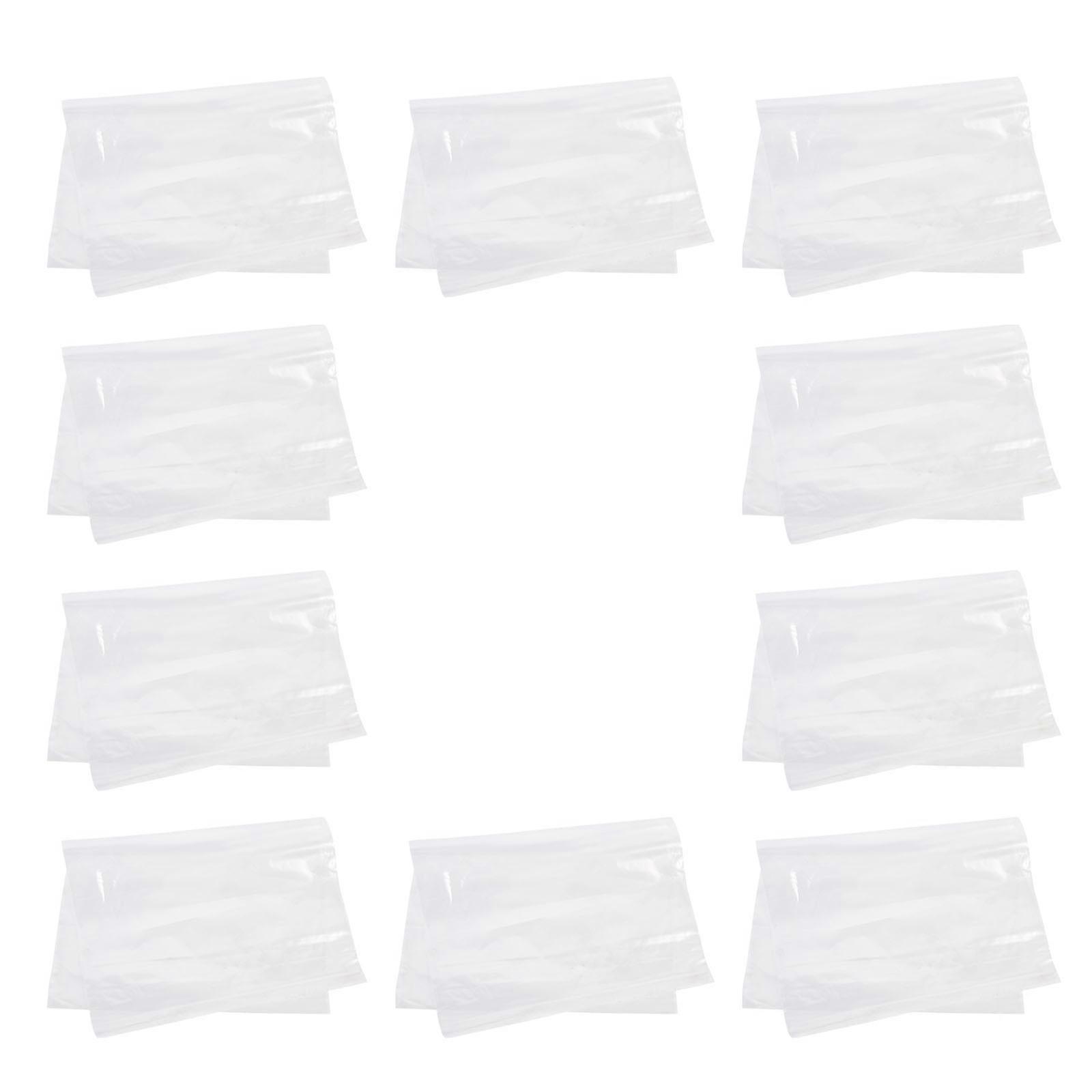 File Storage Pouches Plastic Document Containers Office Workers Transparent Sealing Design 10Pcs