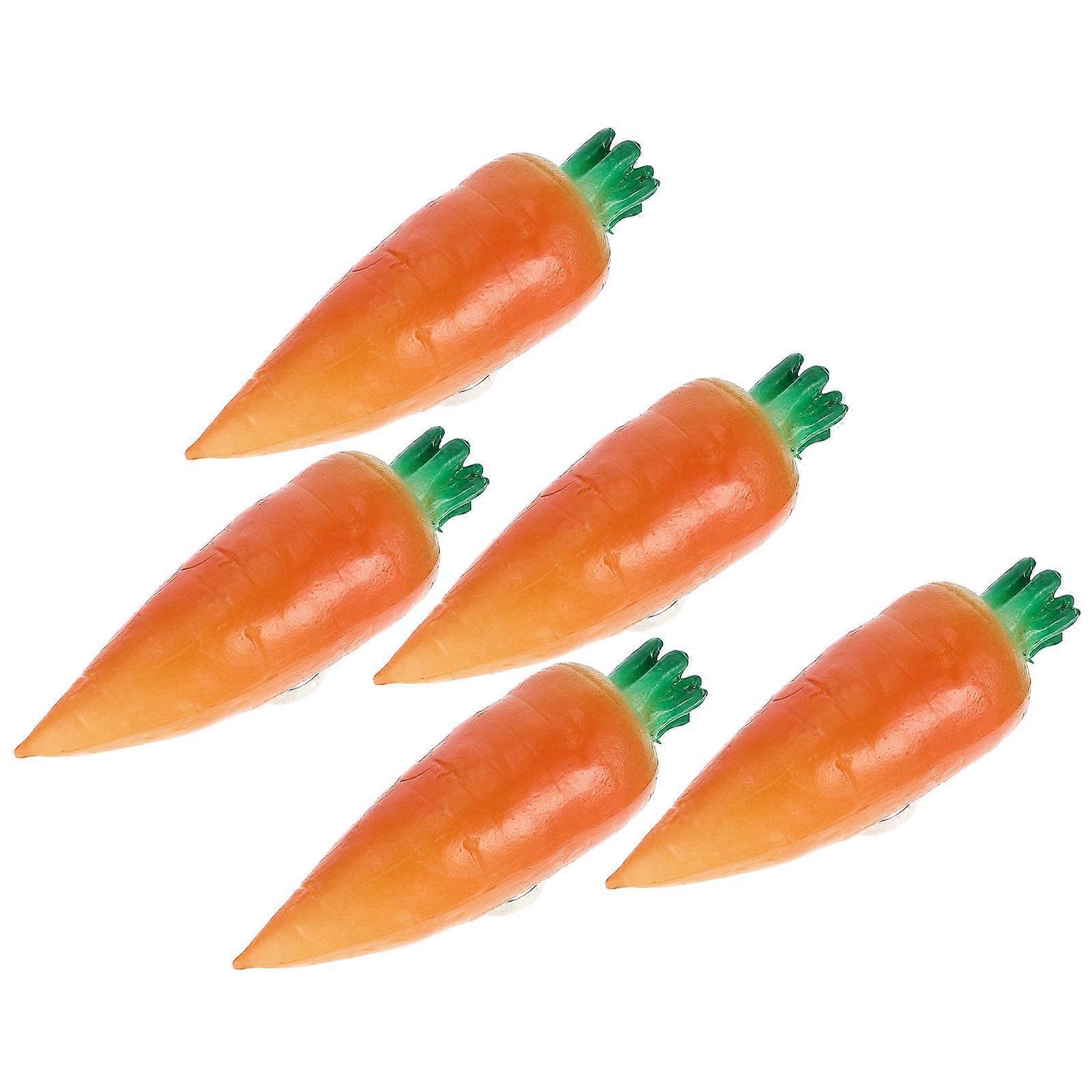 Kawaii Refrigerator Magnets Lovely Carrot Shape PVC 5Pcs