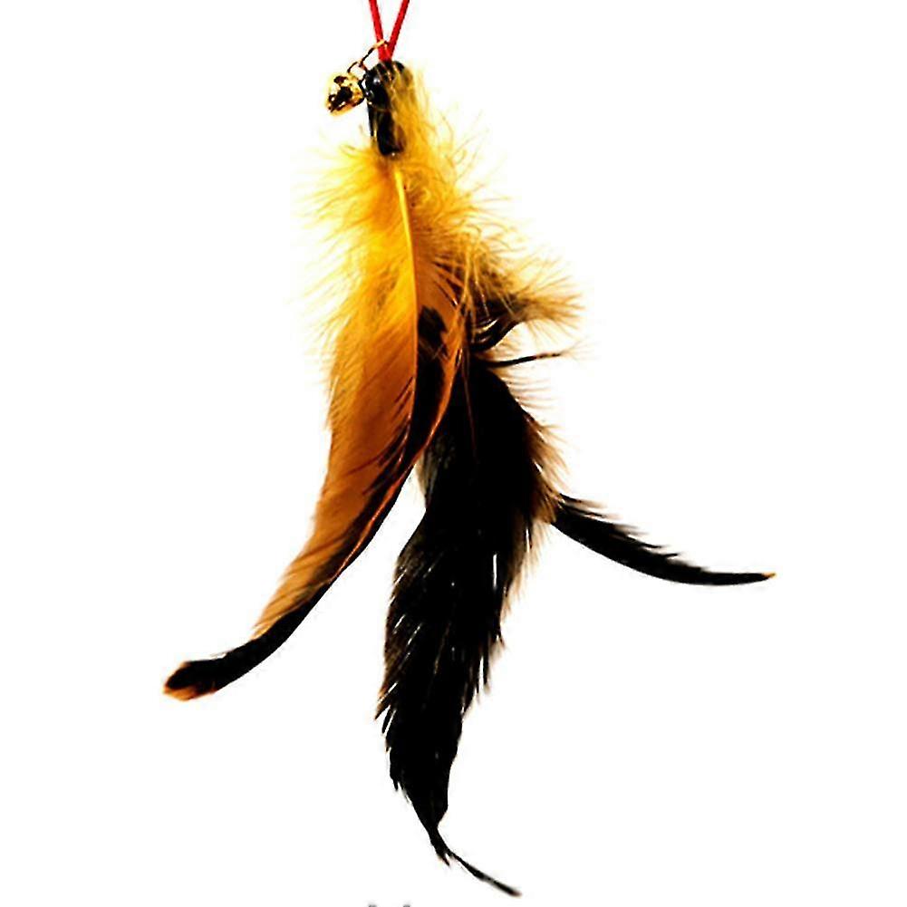Interactive Playing Toys Funny Teaser Bell Feather Replacement Head Designed for Pet Cats