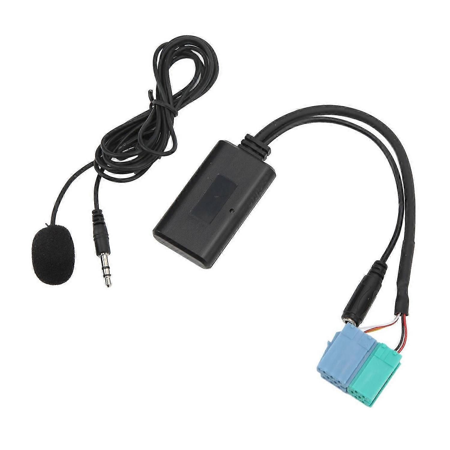 Car Wireless Audio AUX Input Adapter Wire Bluetooth 5.0 with Microphone Replacement Compatible with 
