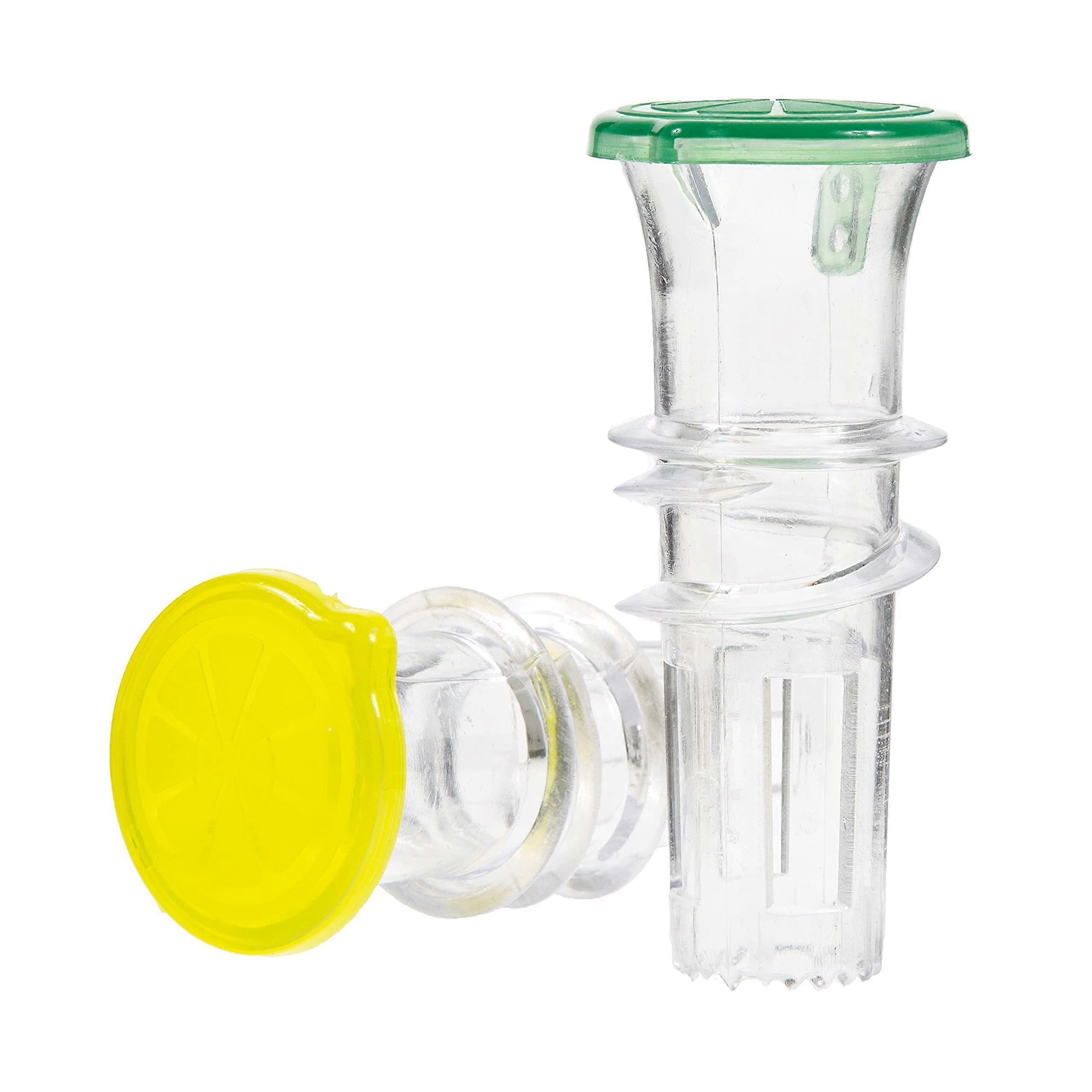 YZC Lemon Squeezer Pack of 2 BPA-Free Plastic Citrus Juicers Compact Lime Press with Lid for Cocktails and Drinks