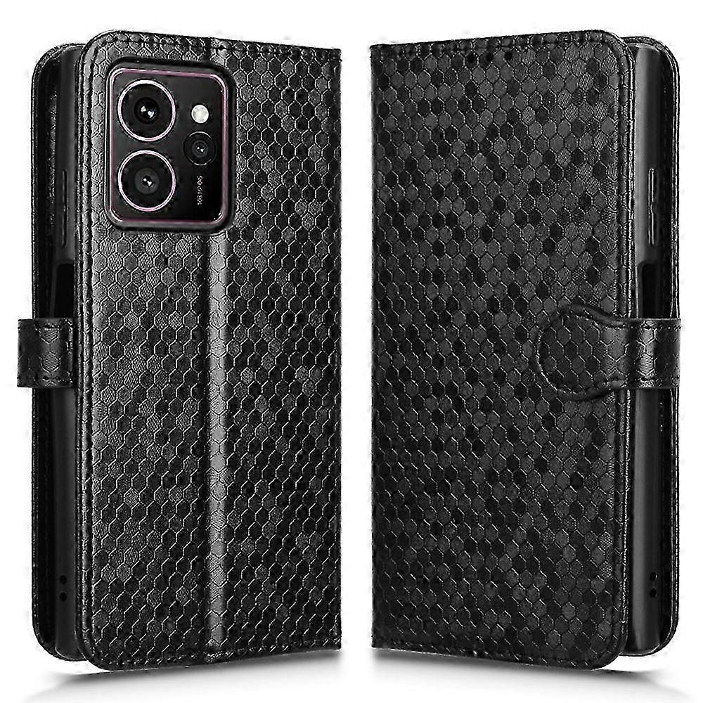 For Compatible Brand Wallet Case Dot Pattern Imprint PU Leather Phone Cover