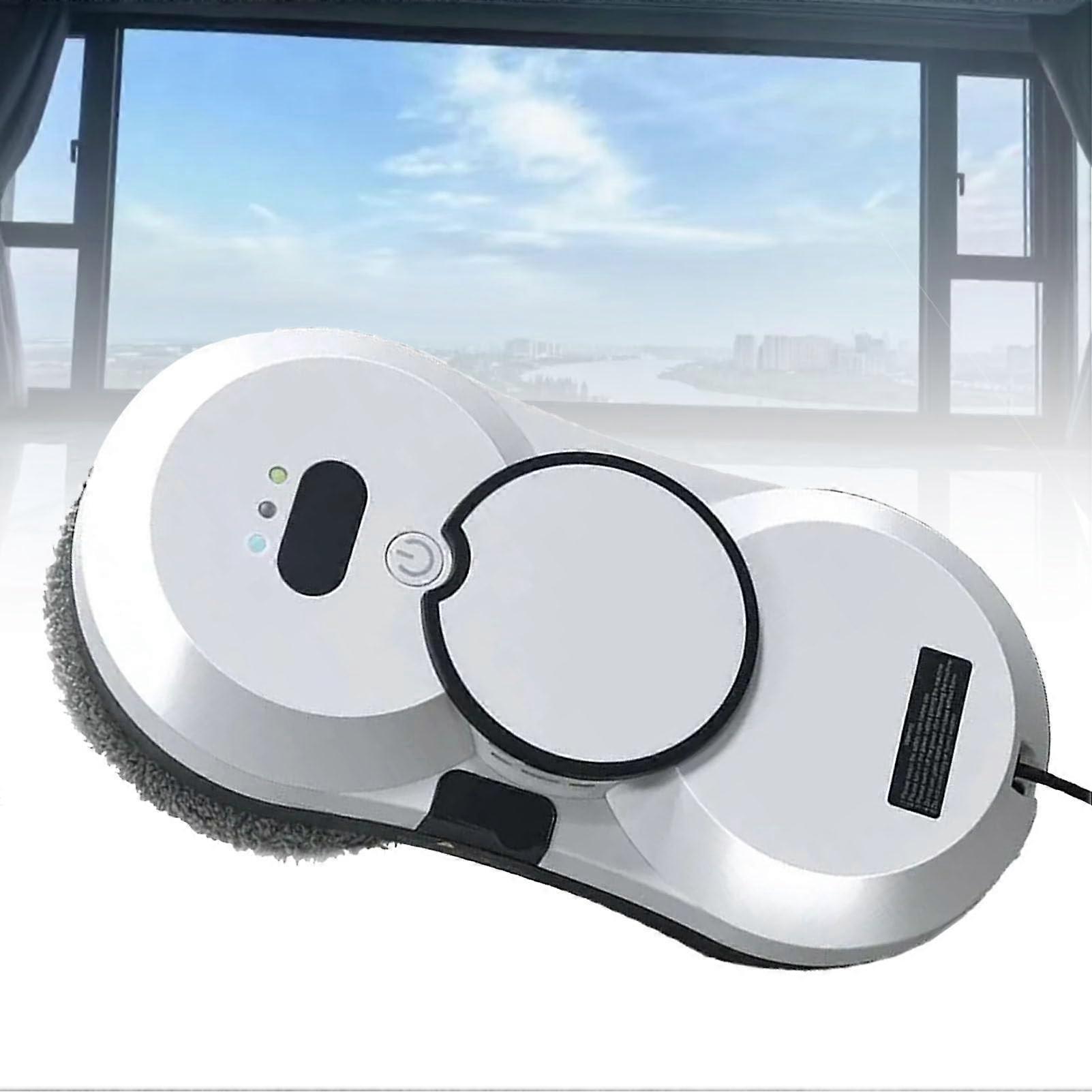 Window Cleaning Device, Automatic Window Cleaning Robot with 5600 PA Suction Power, Anti-Fall Sensor, Water Spray, White