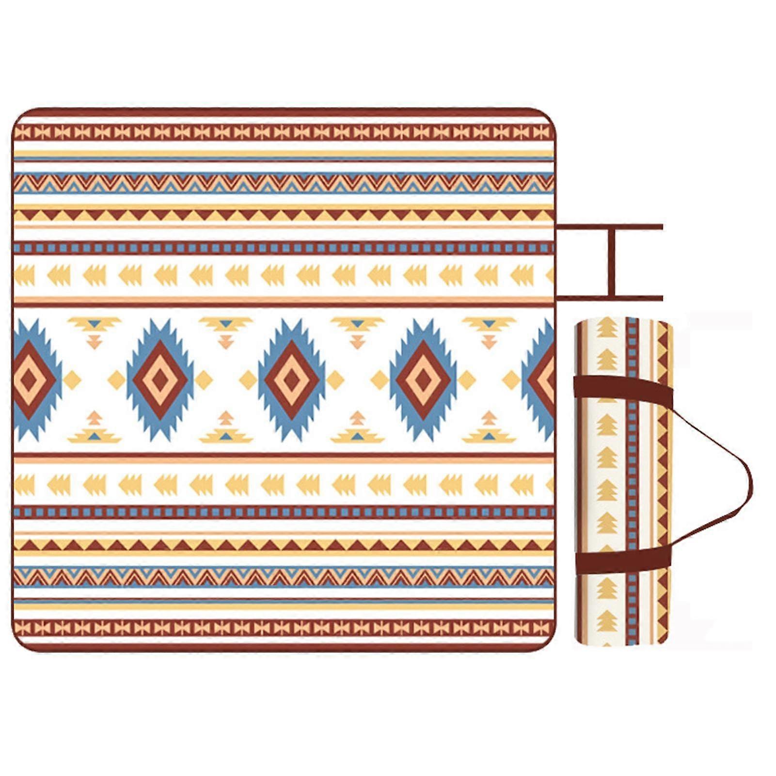 Beach Mat Waterproof Sandproof Boho Foldable with Storage Bag