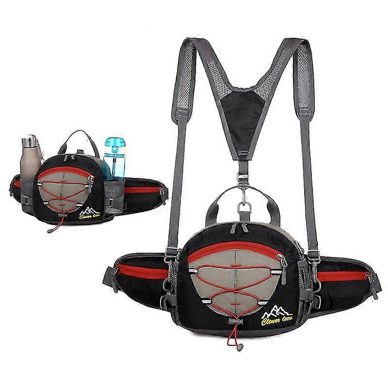 Portable Multifunctional Bottle Carrier - Dual Bottle Holder, Kitchen Organizer Bag, Picnic Waist Pack for Convenient Storage