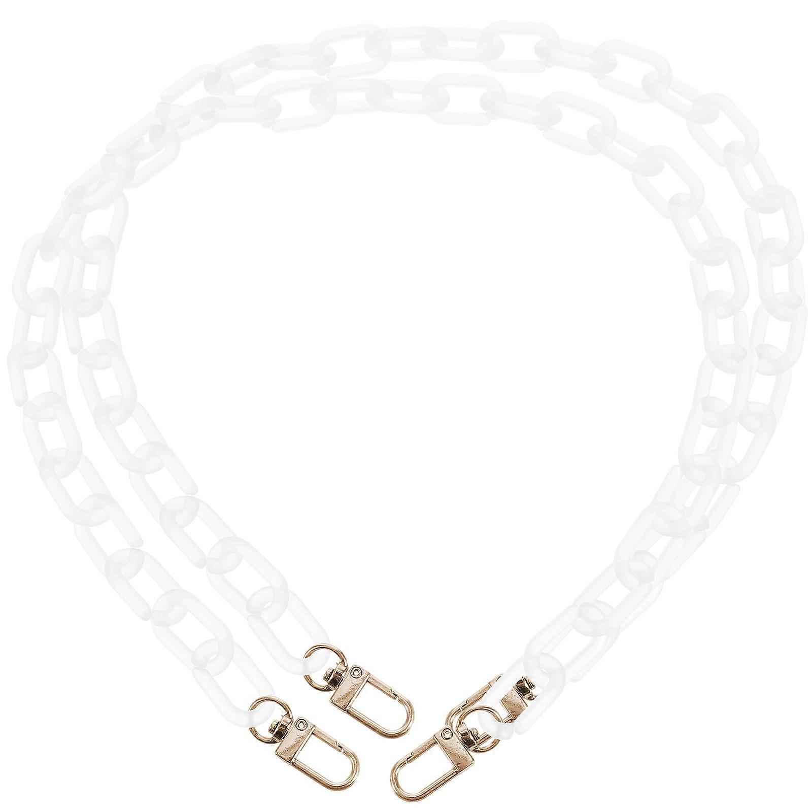 Decorative Bag Chains Delicate Bag Chain Reusable Acrylic Clutches Daily Use 2Pcs