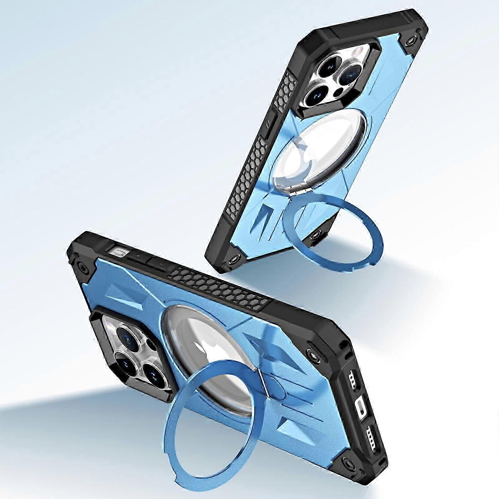 360Rotatable Magnetic Ring for iPhone 15 Pro Max/15 Ultra Case with Invisible Stand,[Compatible with MagSafe] Heavy Duty Protective Case 15 Pro Max