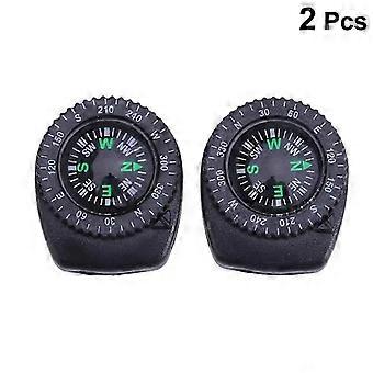 2 Pcs Detachable Compass Waterproof Portable Compass Camping Compass Survival Tools For Watch