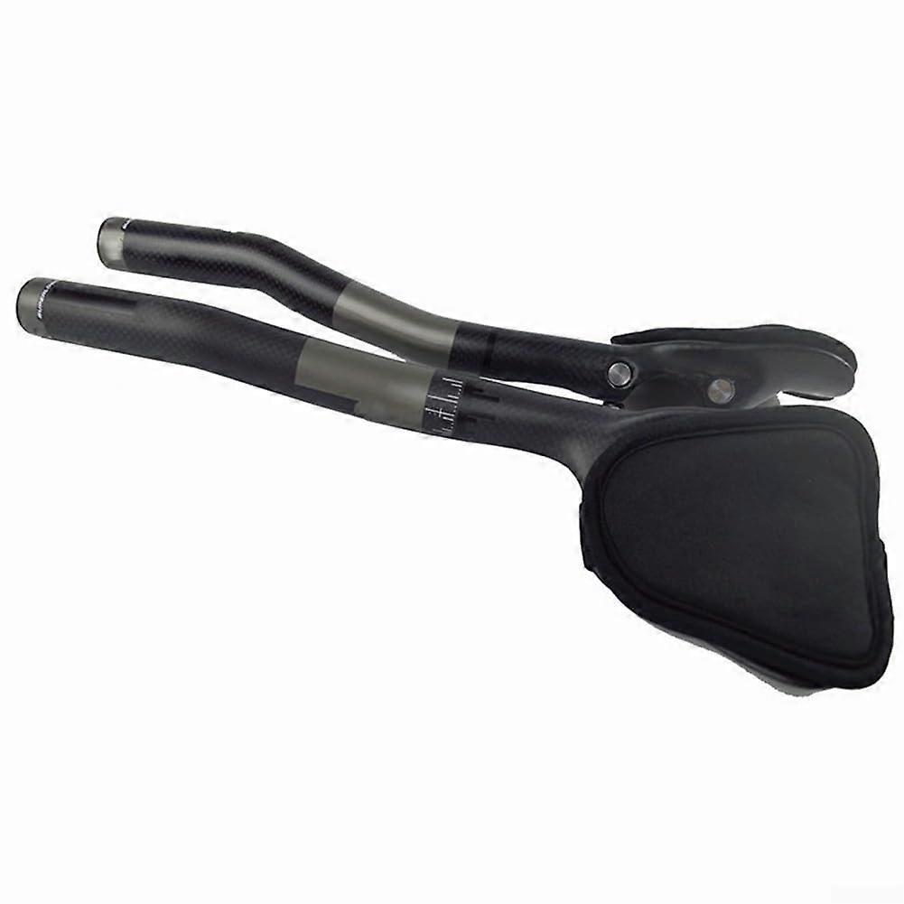T800 carbon fiber bicycle handlebar with ergonomic sponge padding for comfort on long rides (matte).