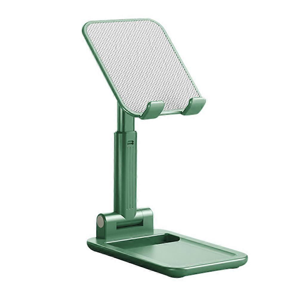 Foldable Tablet Stand Phone Holder Portable Desktop Bracket Durable Material Green for Home Office Use