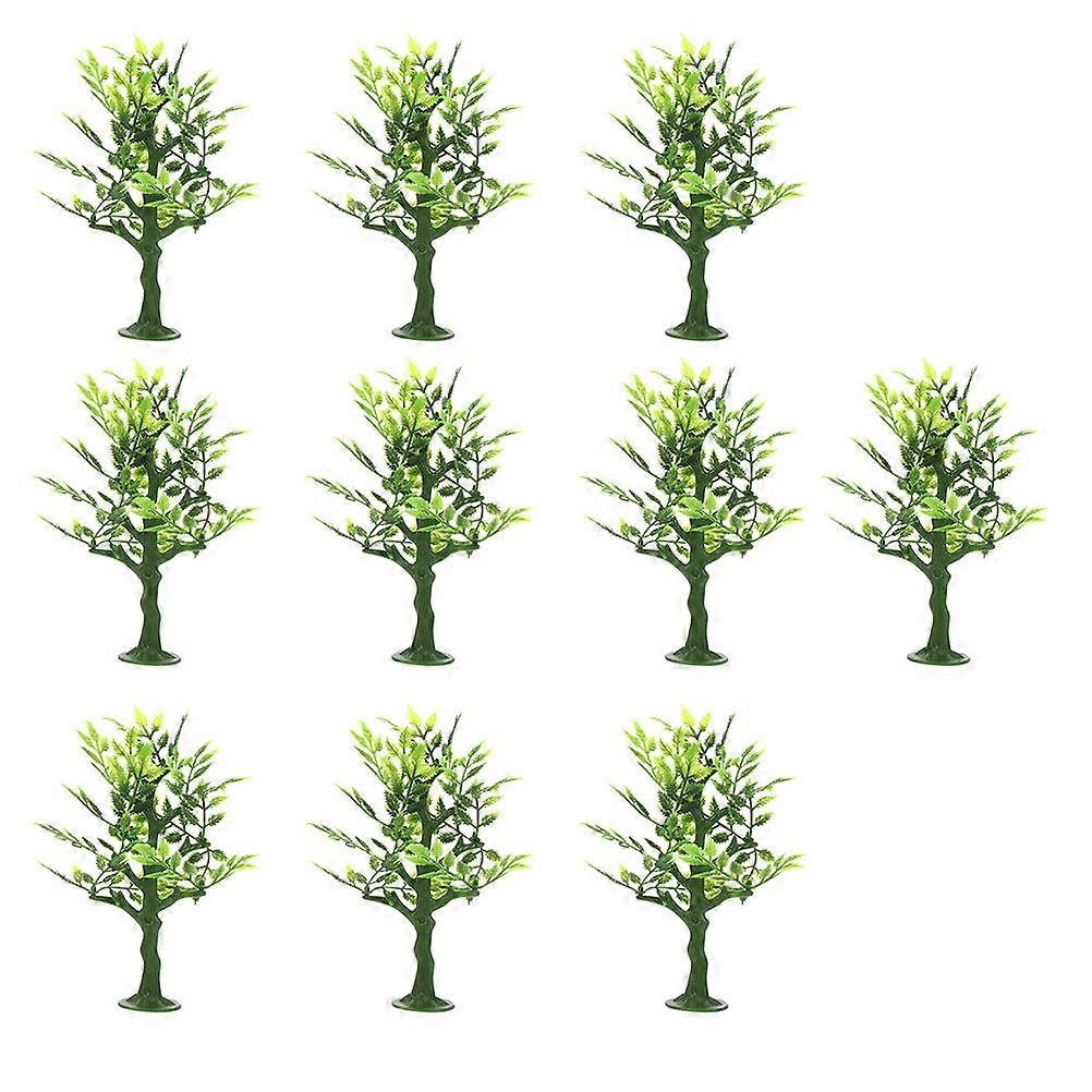 10Pcs Artificial Green Trees for Decoration Perfect for Model Landscape and Sand Table Scenes