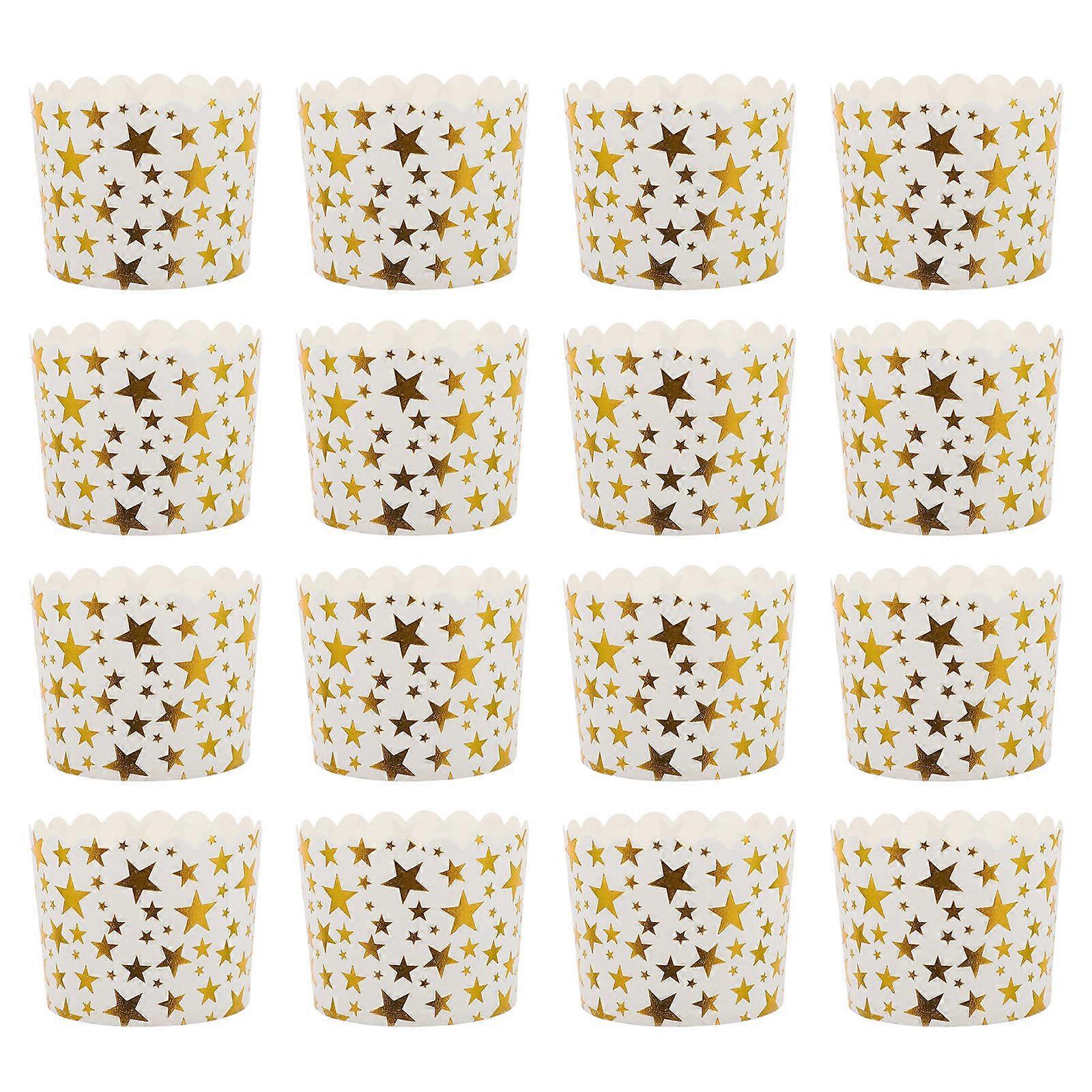 Rund Papir Bakekopp Stjerneform Engangs For Bryllup 50 Stk