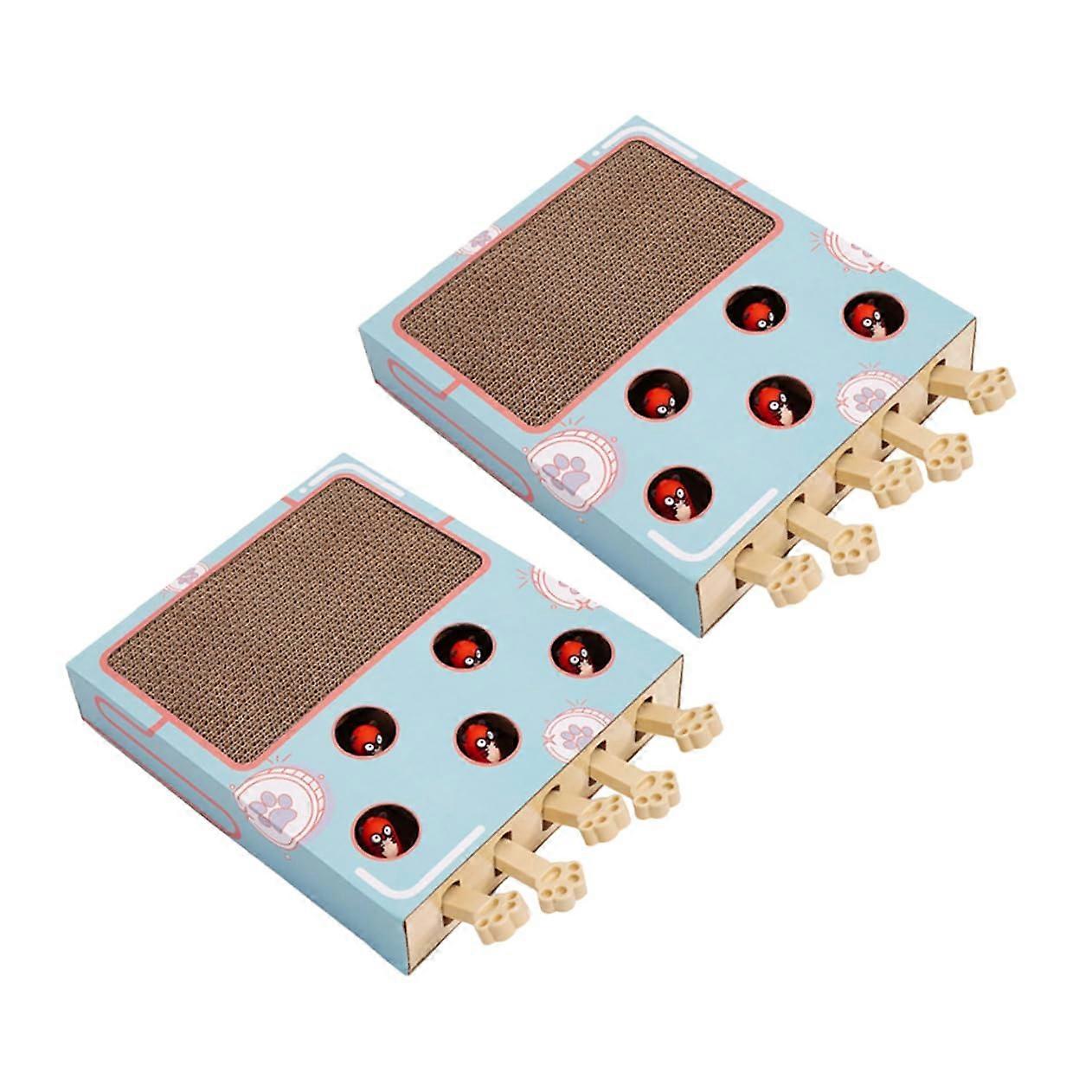 Interactive 2-Piece Cat Toy Set for Indoor Enrichment - Engaging Puzzle Box with Mice for Kittens of All Ages