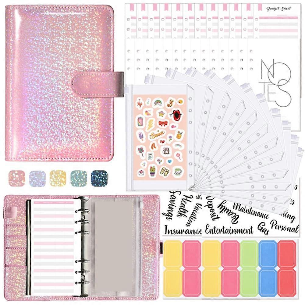 A6 Budget Planner Folder with Zipper Envelopes, Money Envelopes for Budgeting, Money Organizer for A6 Budget Binders