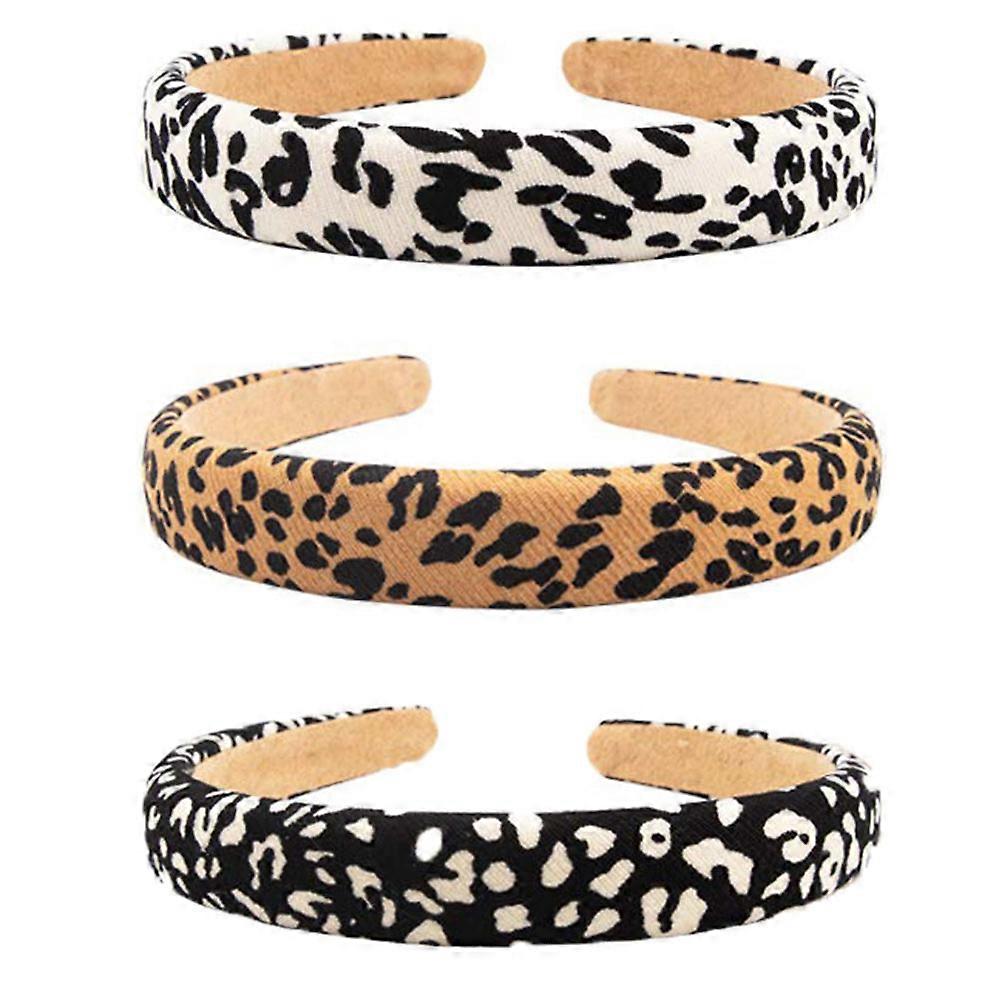 3pcs Leopard Print Headbands for Women – Stylish Hair Accessories for Parties, Anniversaries & Daily Wear