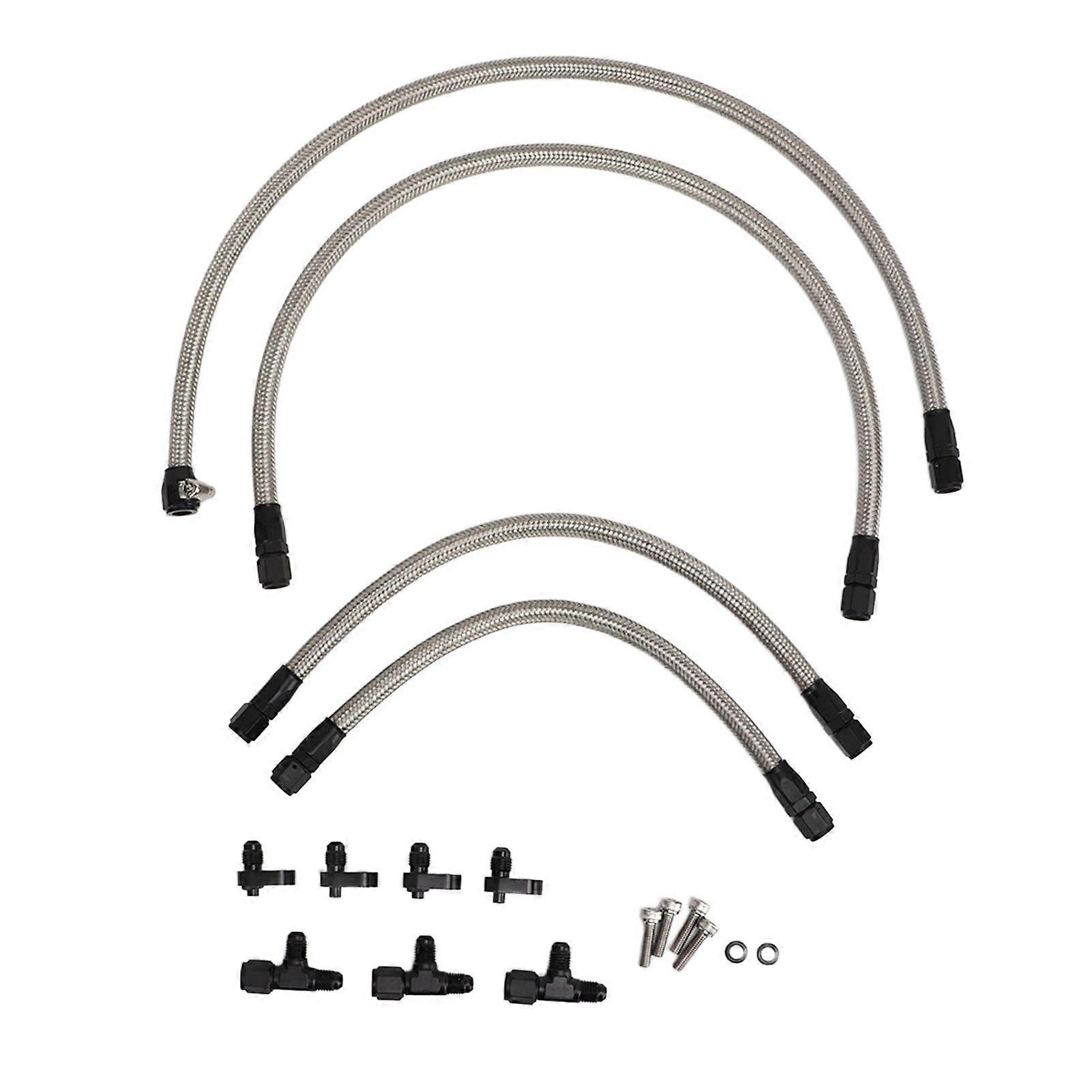 Steam Vent Hose Coolant Crossover Kit Stainless Steel Improve Engine Performance for LSX LS1 LS2 LS6 LM7