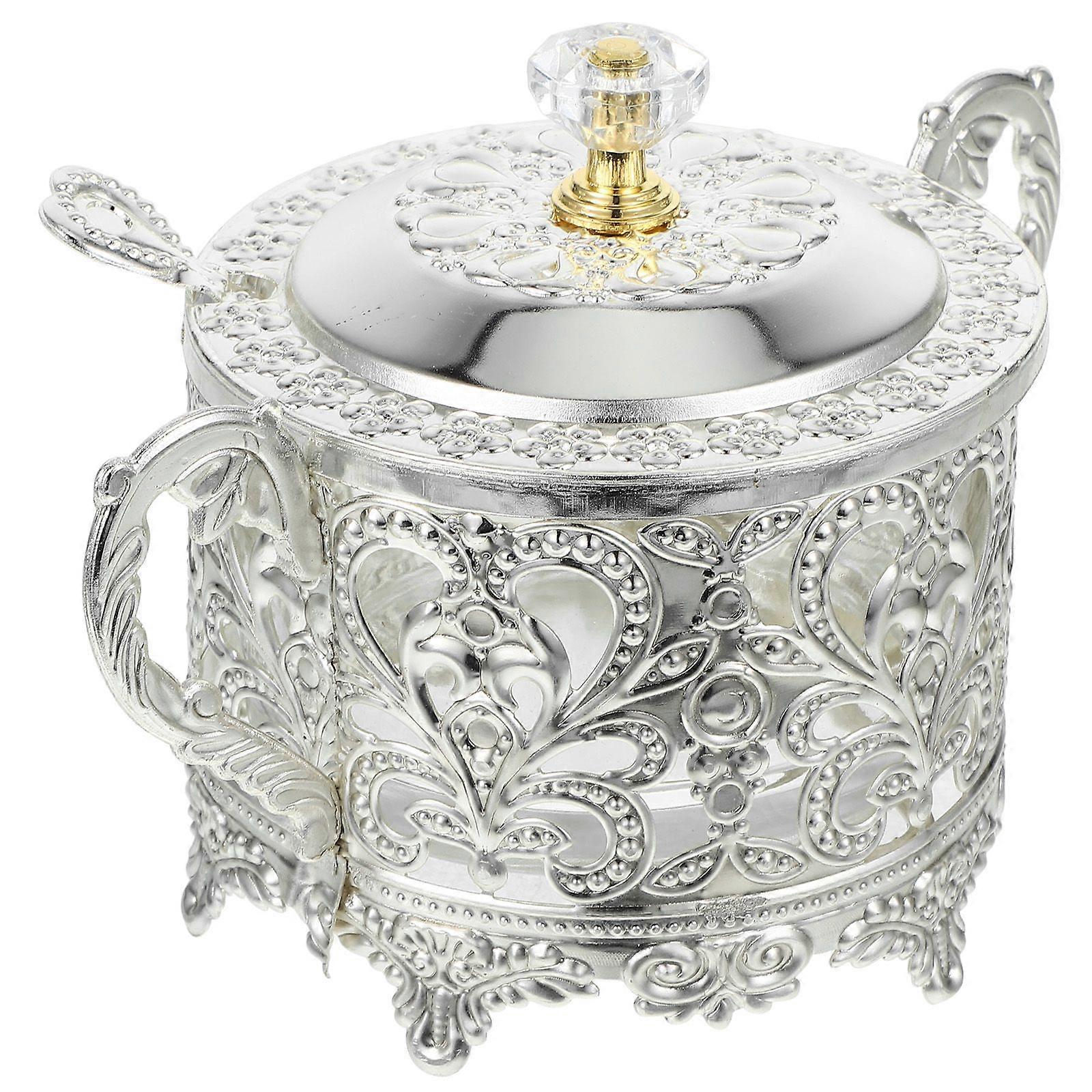 Seasoning Jar Spice Canister Condiment Box Embossed Design Storage Jar