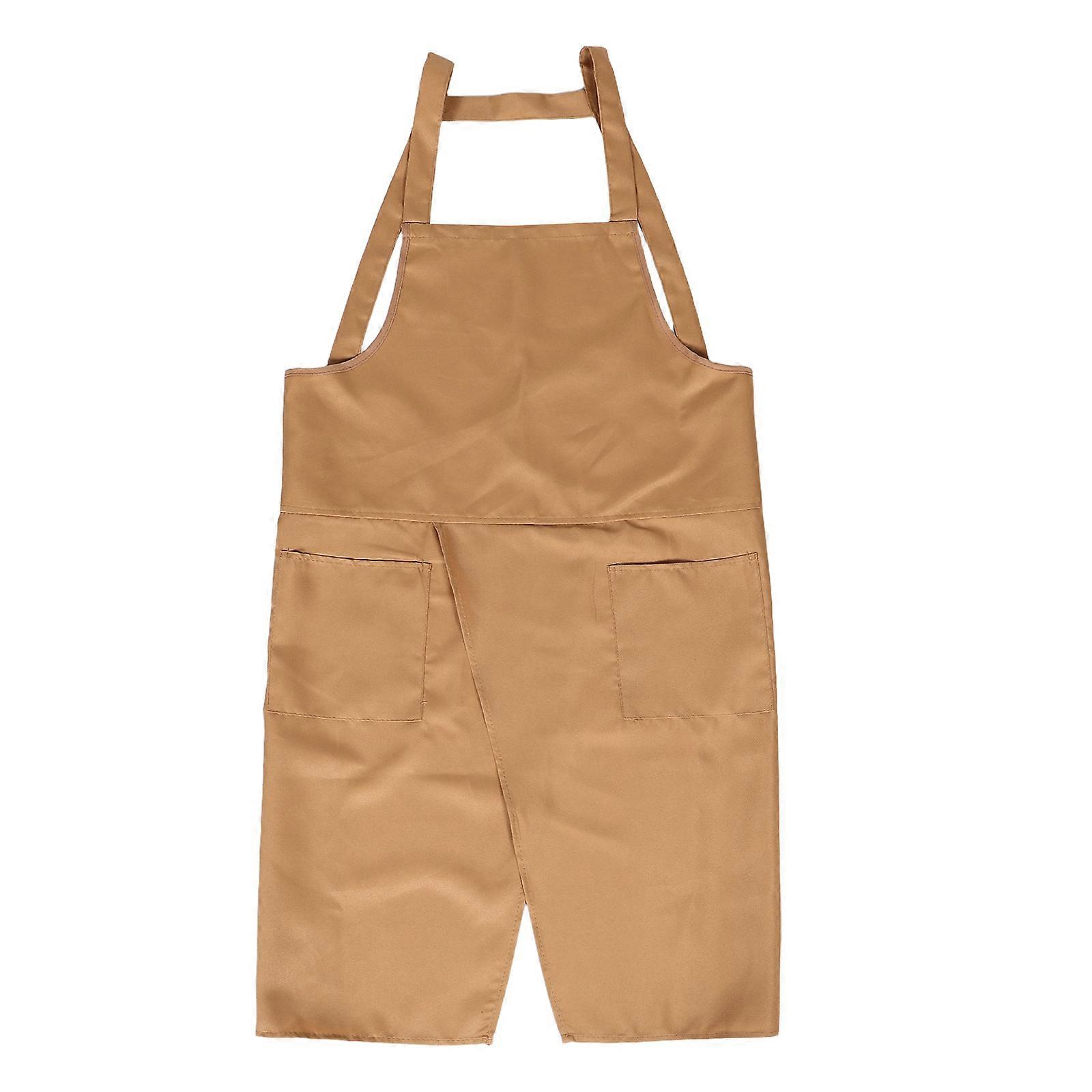 Split Leg Stain Resistant Pottery Apron with Pockets – Comfortable & Stylish Ceramic Coveralls for Art, Sculpture & Painting – Unisex Utility Apron