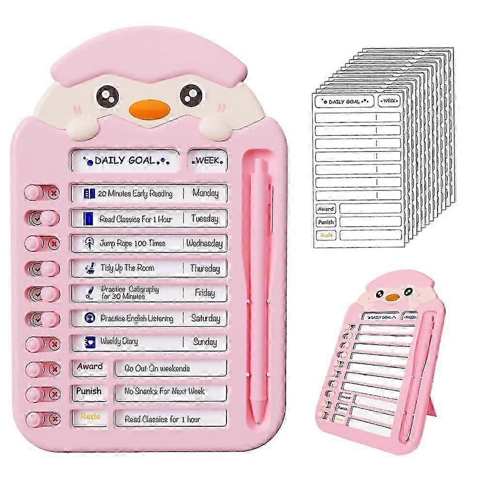 Checklist Daily Planner Self-Discipline Punch Card Weekly Plan Hr