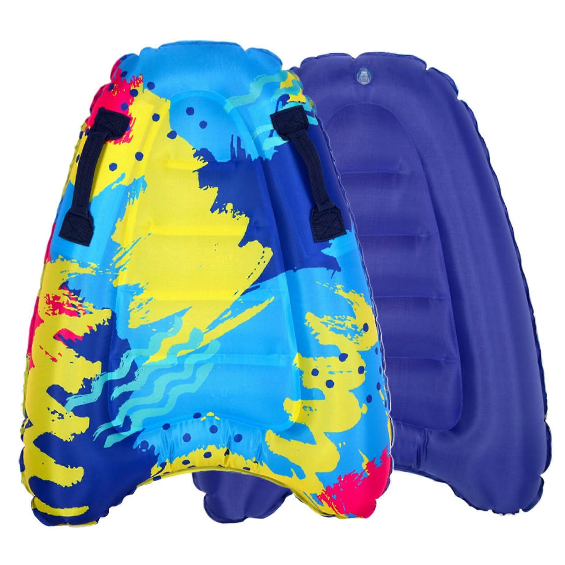 Inflatable Bodyboards with 2 Handles, Graffiti Foldable Beach Bodyboard for Kids, Teens and Adults