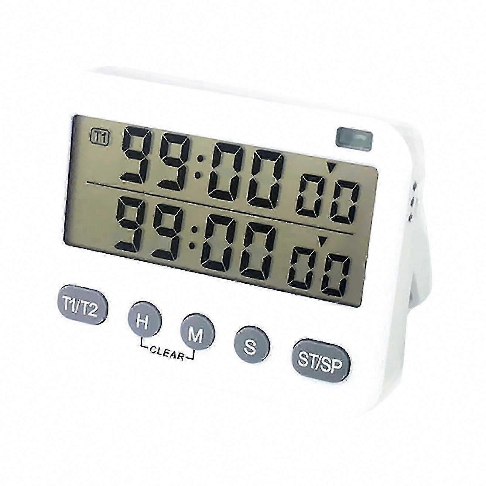 Dual Digital Kitchen Timer for Cooking Countdown with Alarm