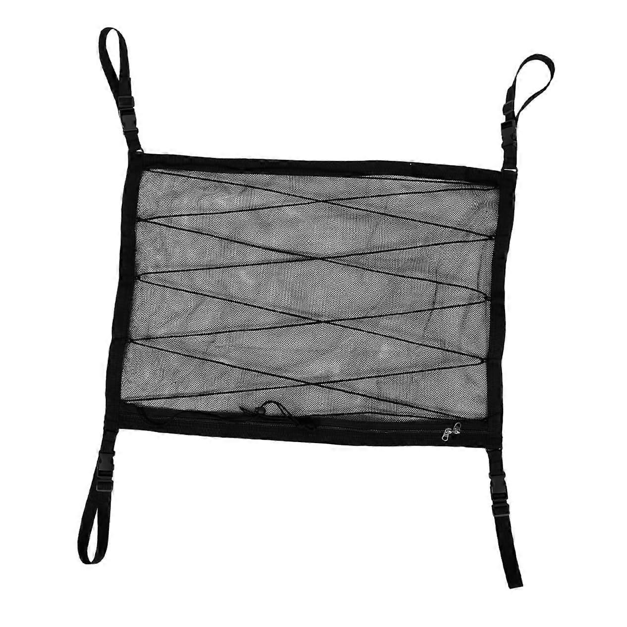 Car Ceiling Cargo Net Organizer - Heavy-Duty Roof Bag Net for SUV and Truck - Multi-Functional Travel Accessory