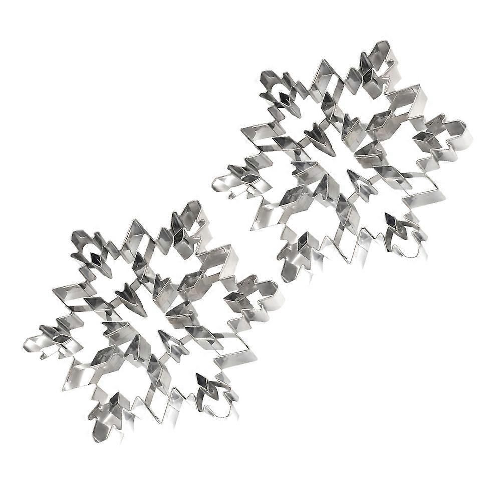 Here's a refined and professional product description based on your input:

 

**2PCS Stainless Steel Snowflake Cookie & Fondant Molds – Non Stick