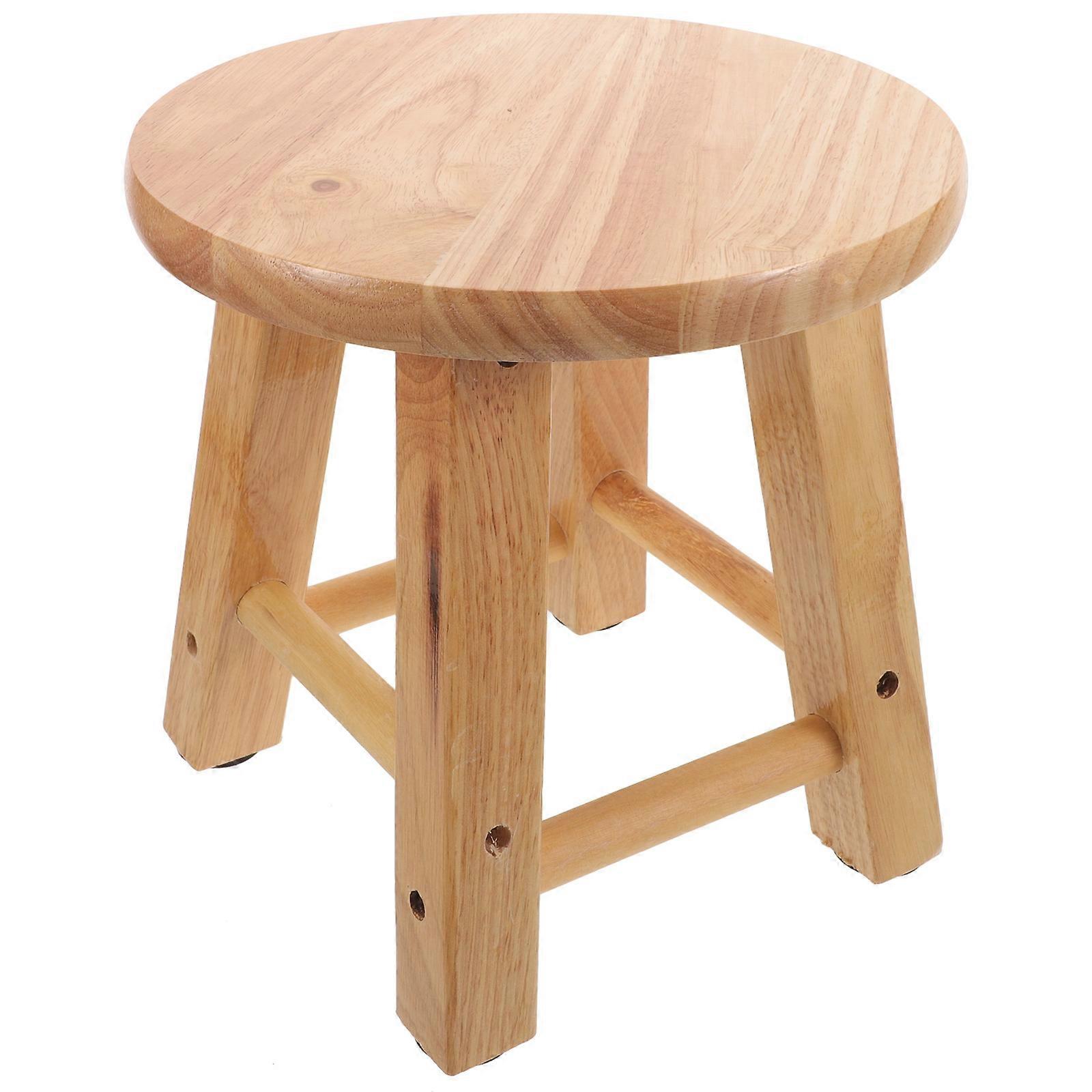 Small Step Stool Wood Wooden Stool for Entry Heightening Support 1Set