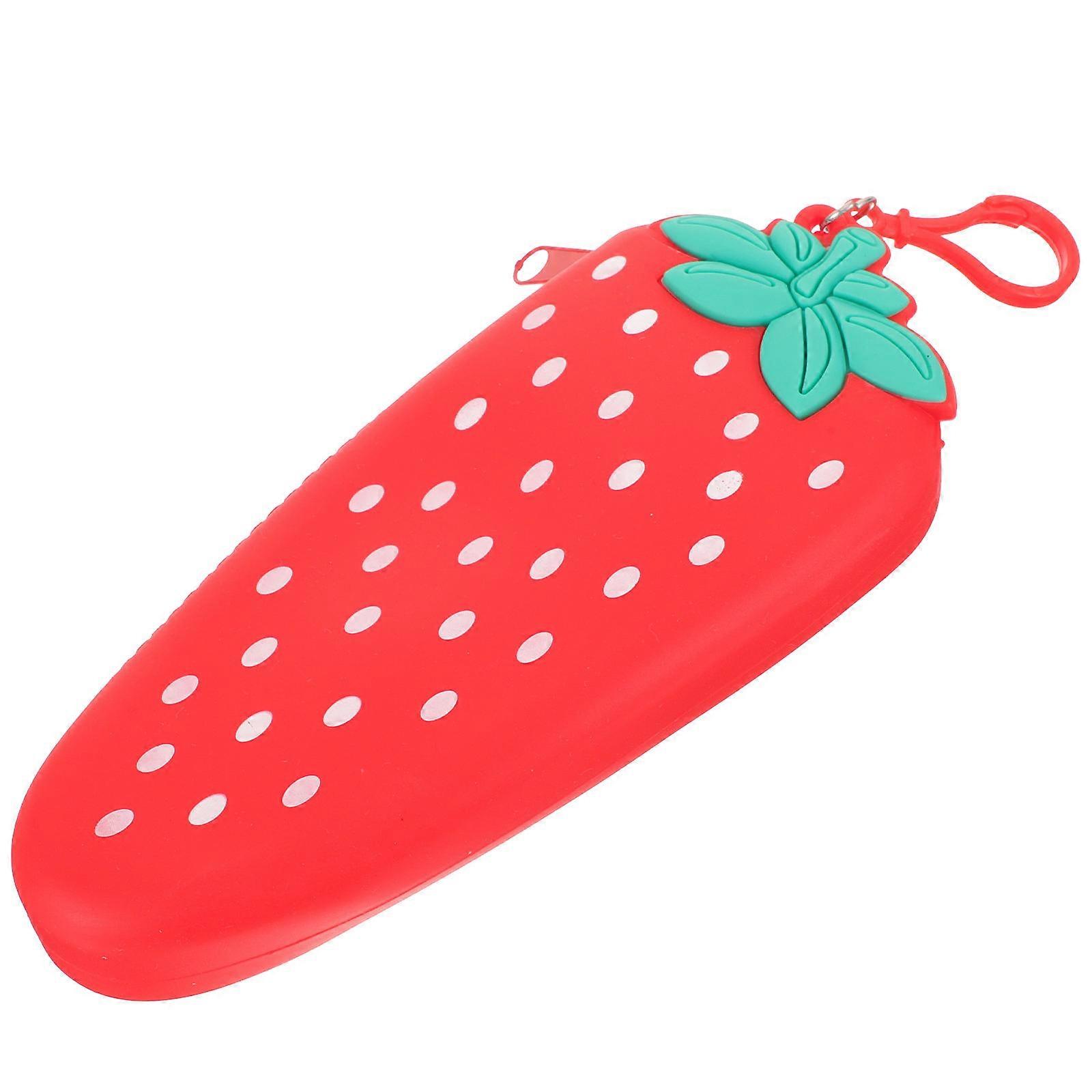 حقيبة قلم رصاص سستة إغلاق قلم رصاص الحقيبة الفراولة قلم رصاص القرطاسية حقيبة لطيف قلم رصاص