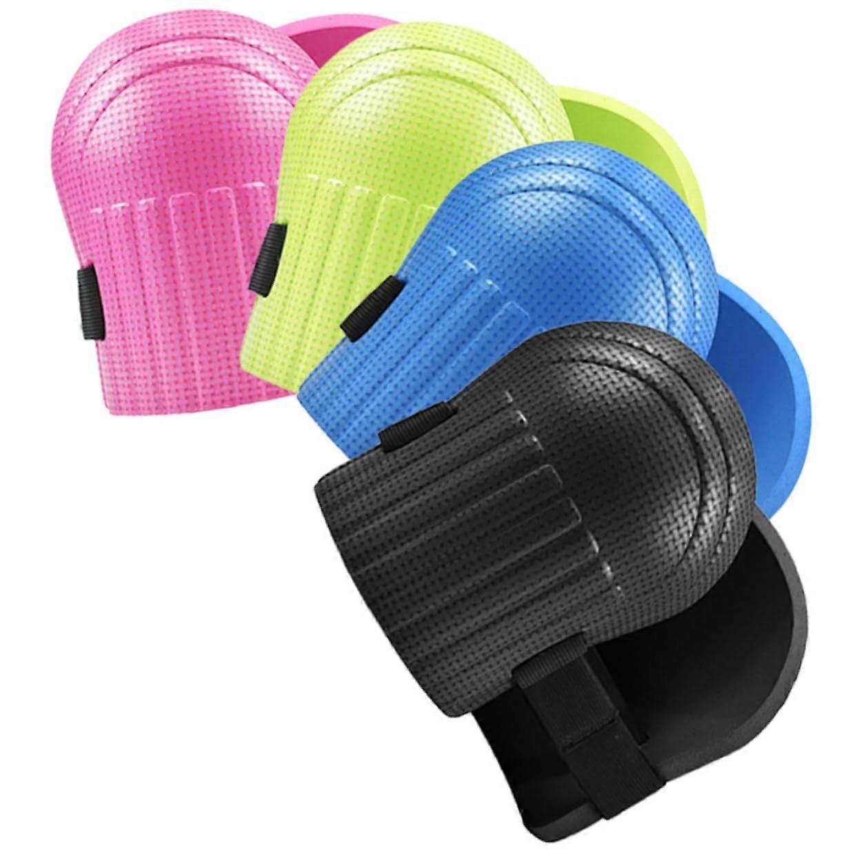 4 Pairs Non-Slip Waterproof Knee Pads for Gardening and Tiling with Elastic Bands for Outdoor Work