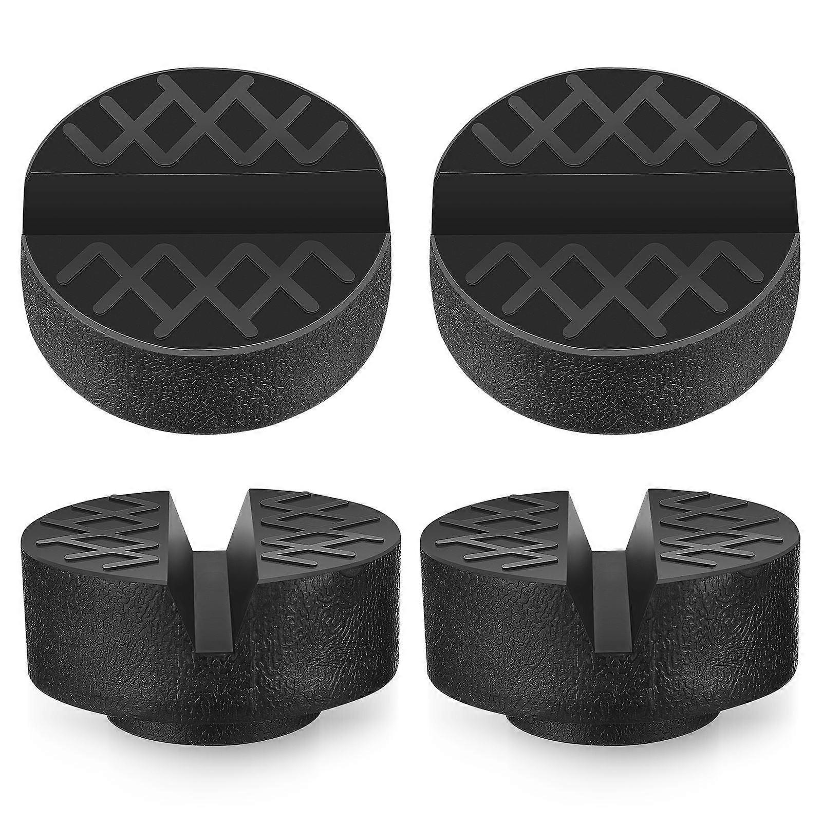 4pcs High Hardness Rubber Jack Stand Pads for Vehicle Lifting – Slip Resistant Floor Jack Pads for Stable Car Maintenance Support