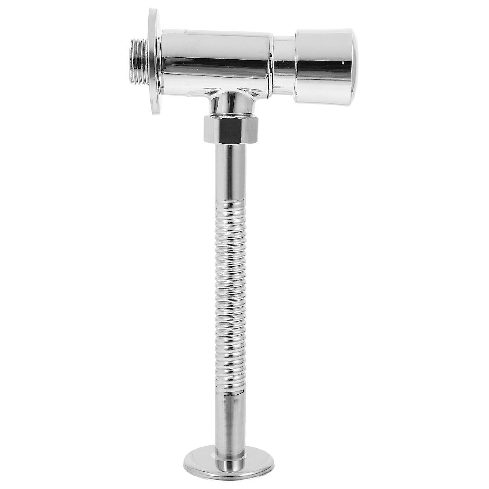 Urinal Flush Valve Manual Toilet Flush for Public Restrooms High-Traffic Areas Copper Alloy Material Delay Switch Valve Leak Prevention 1Pcs