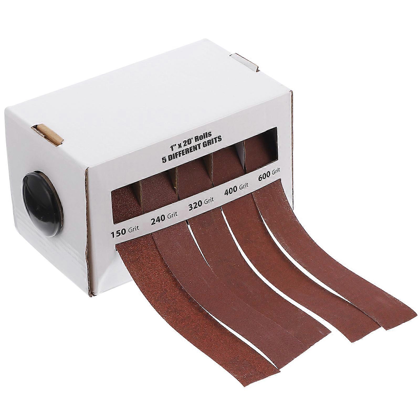 Draw Out Type Sandpaper Sandcloth Abrasive Roll Craftsmen Use 16x9.5cm Light Brown 1Pcs