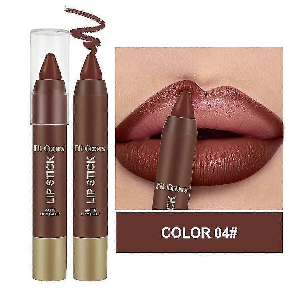 Matte Lipstick Crayon, 24 Hour Lipstick Lip Liner Pencil, Neutral Lip Stick Lipliner Long Lasting Waterproof Smudge Proof, Vegan & Cruelty-Free