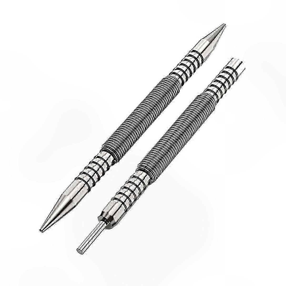 Double-Ended Spring-Loaded Punch Tool for Metal and Woodworking Projects