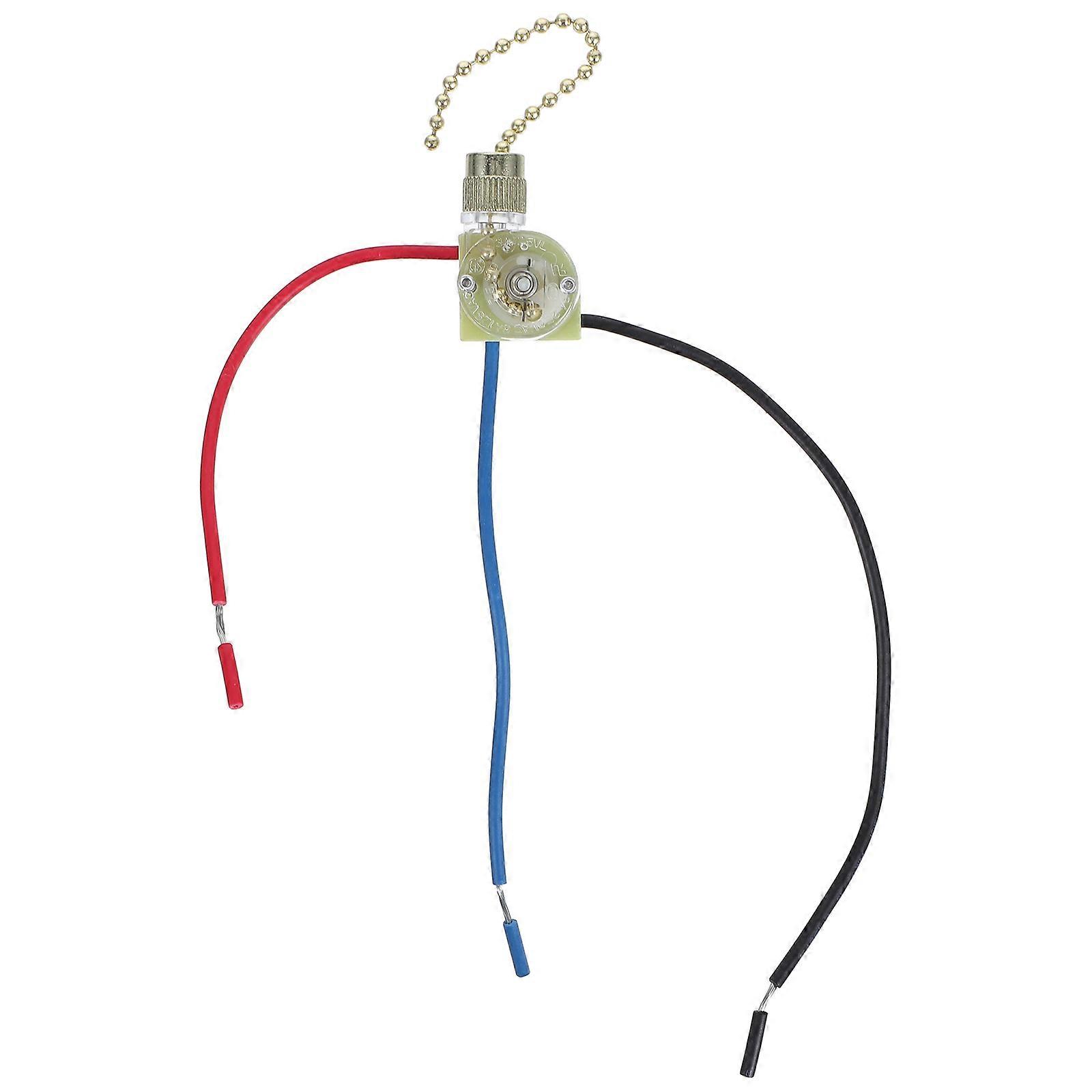 Wall Pull Chain Light Fixture Replacement Switch for Ceiling Fans and Lamps – Durable Pull Cord Switch Compatible with Bedroom Floor and Table Lamps,